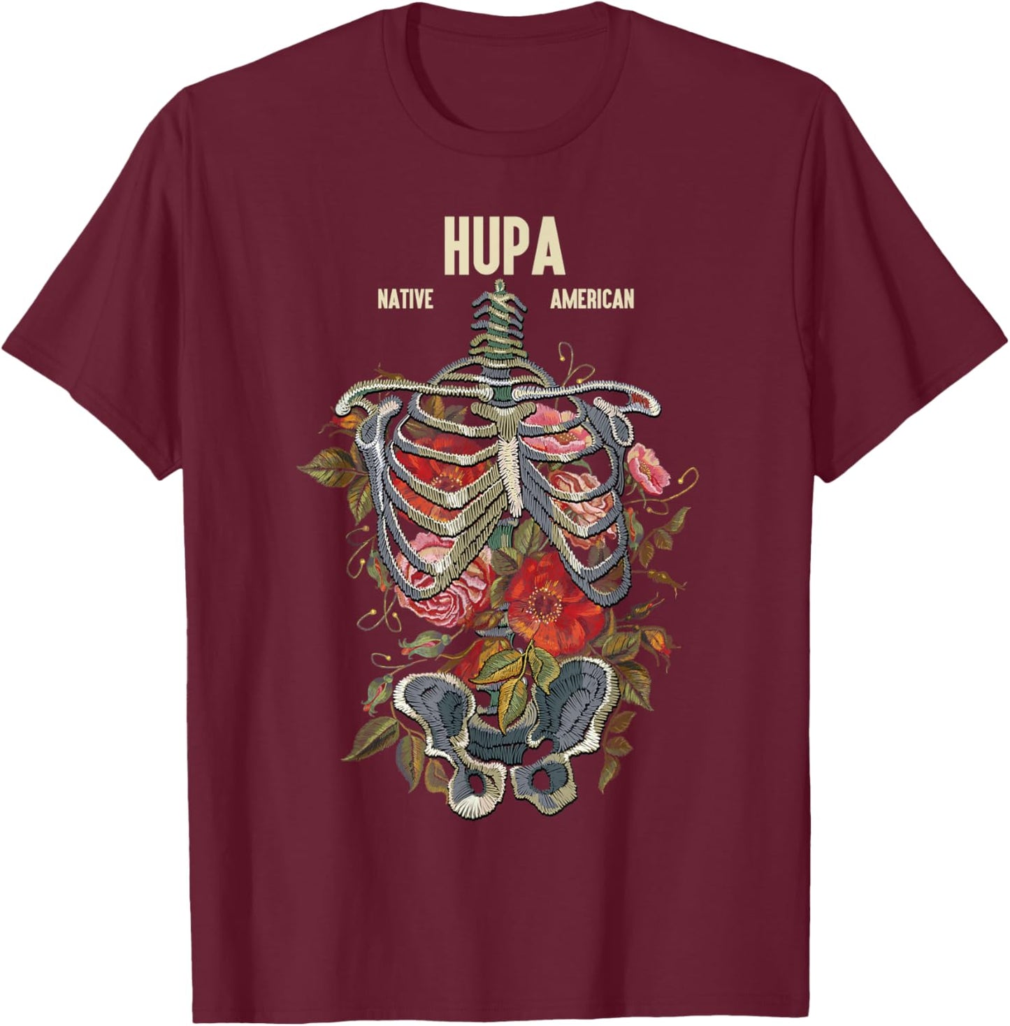Hupa American Indian Tribe Indigenous BOHO Tribal T-Shirt - T-Shirt | Maroon