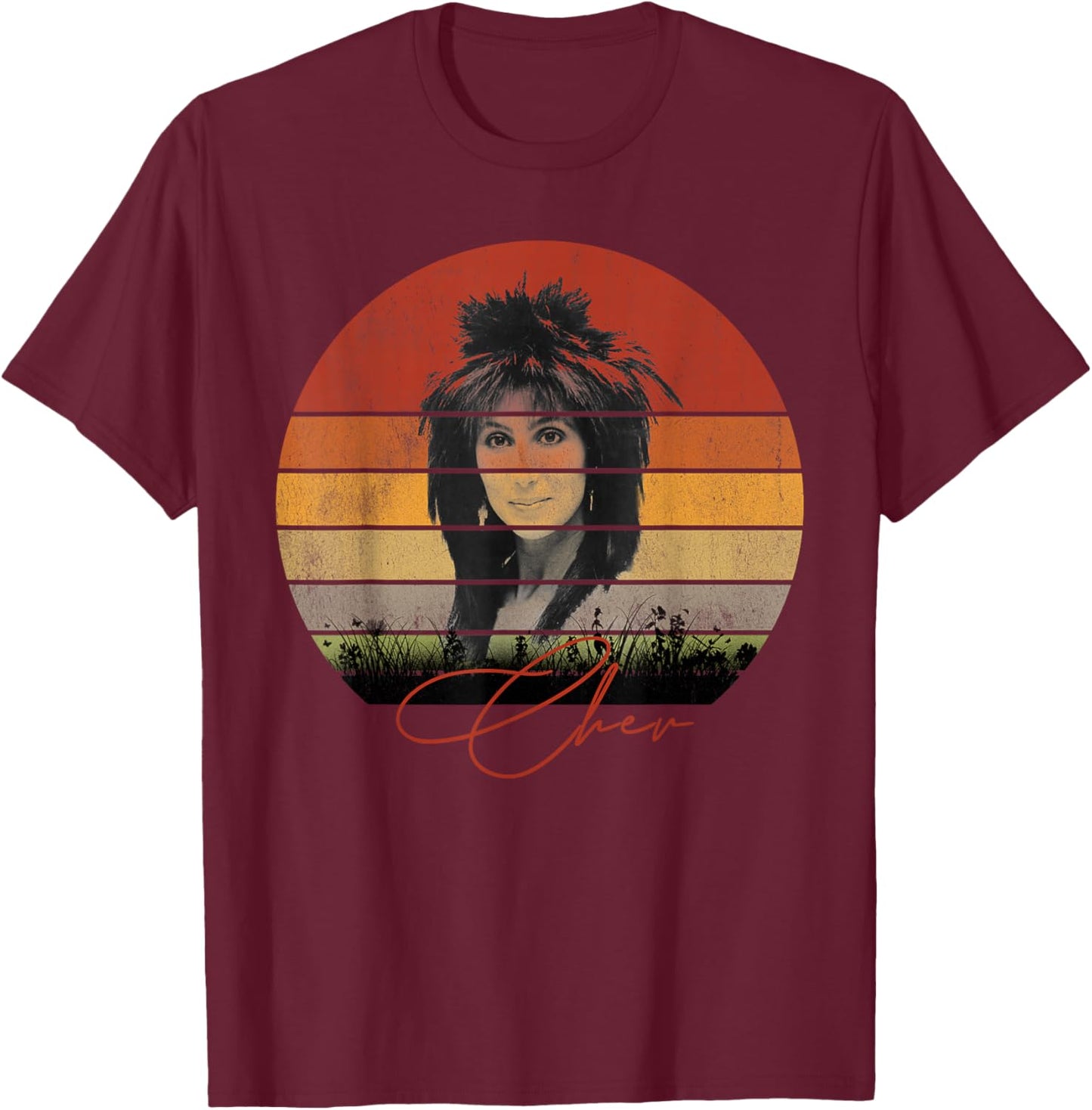Retro Sunset Vintage-Chers Love Tour 2021 women T-Shirt - T-Shirt | Maroon