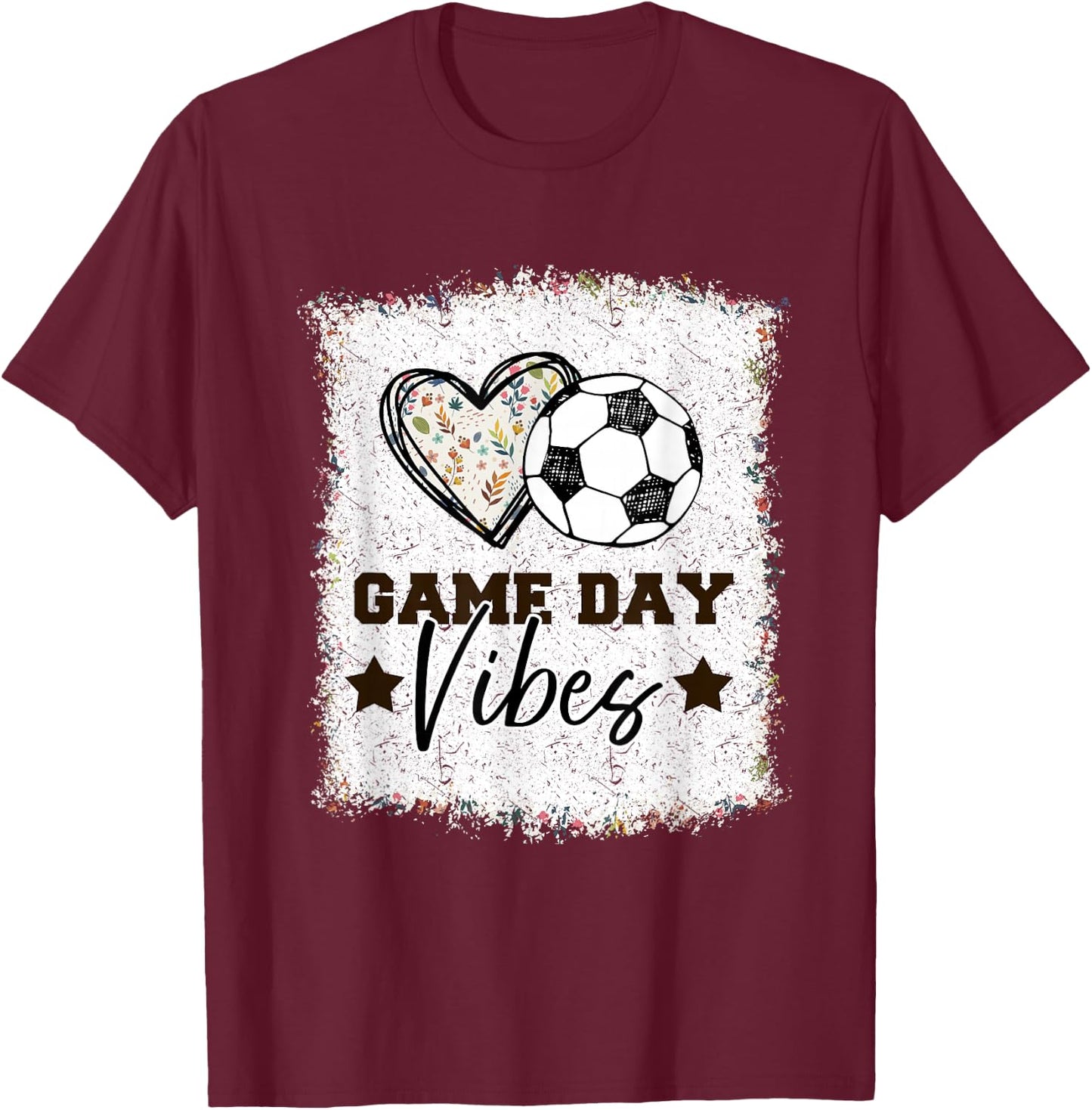 Soccer Shirt Women Soccer Game Day Vibes Girls Soccer T-Shirt - T-Shirt | Maroon