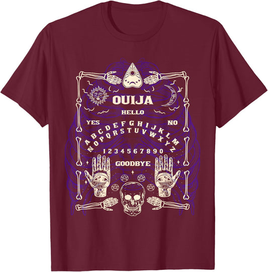 Ouija Spirit Board T-Shirt - T-Shirt | Maroon
