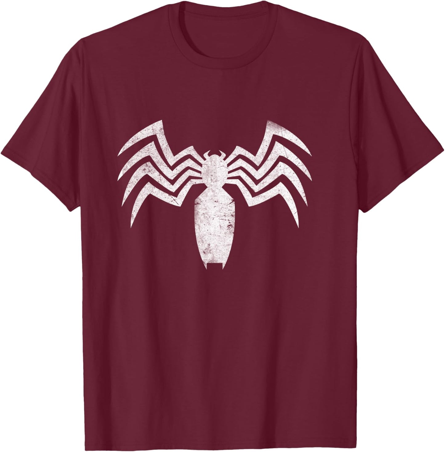 Marvel Comics Classic Graphic Distressed Claw Venom Logo T-Shirt - T-Shirt | Maroon
