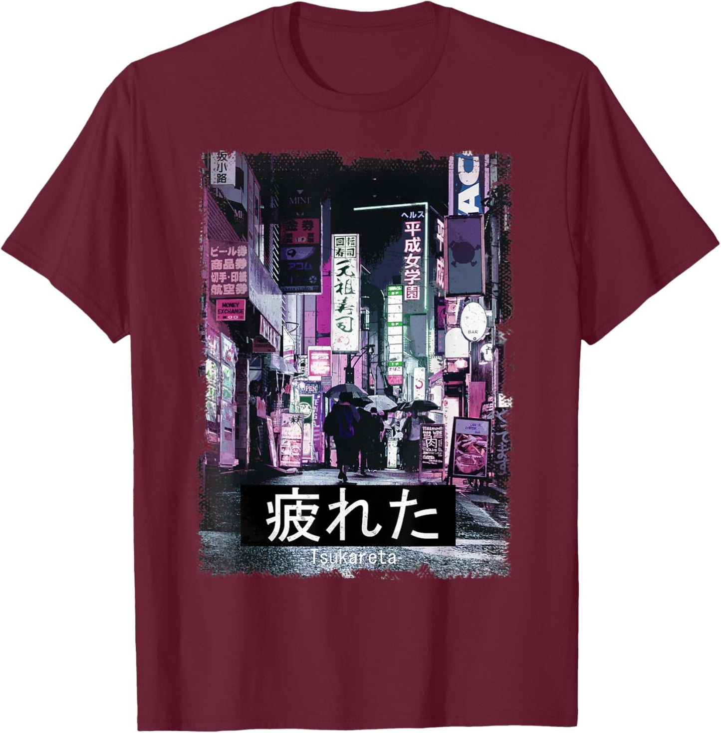 Tokio Vaporwave aesthetic Japan T-Shirt - T-Shirt | Maroon