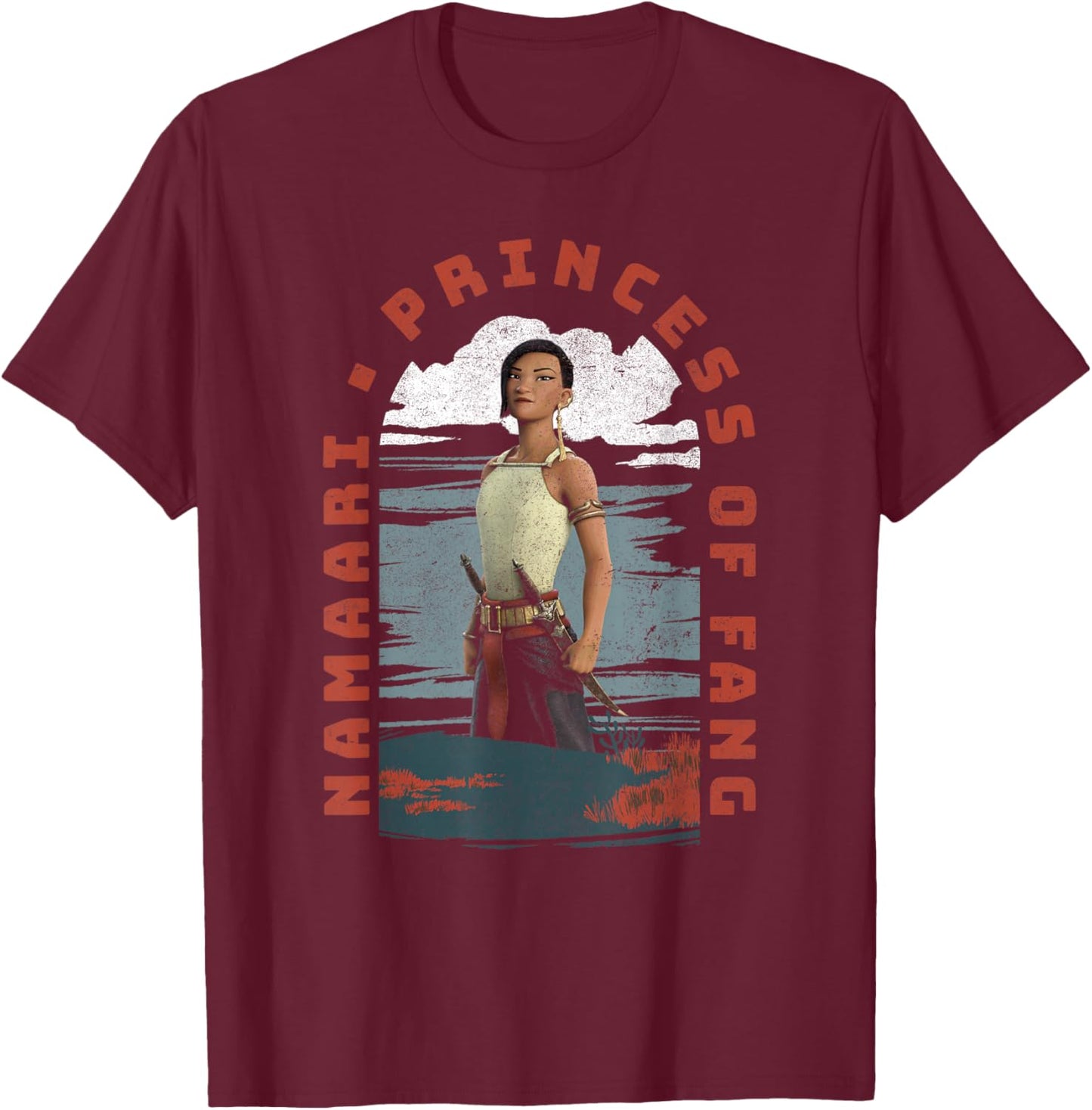 Disney Raya And The Last Dragon Namaari Princess Of Fang T-Shirt - T-Shirt | Maroon