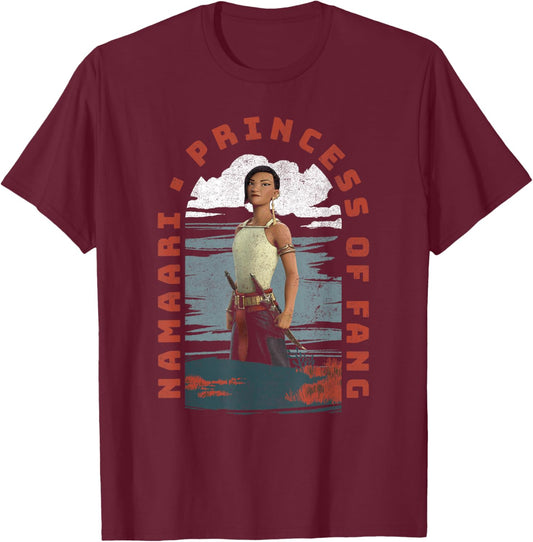 Disney Raya And The Last Dragon Namaari Princess Of Fang T-Shirt - T-Shirt | Maroon