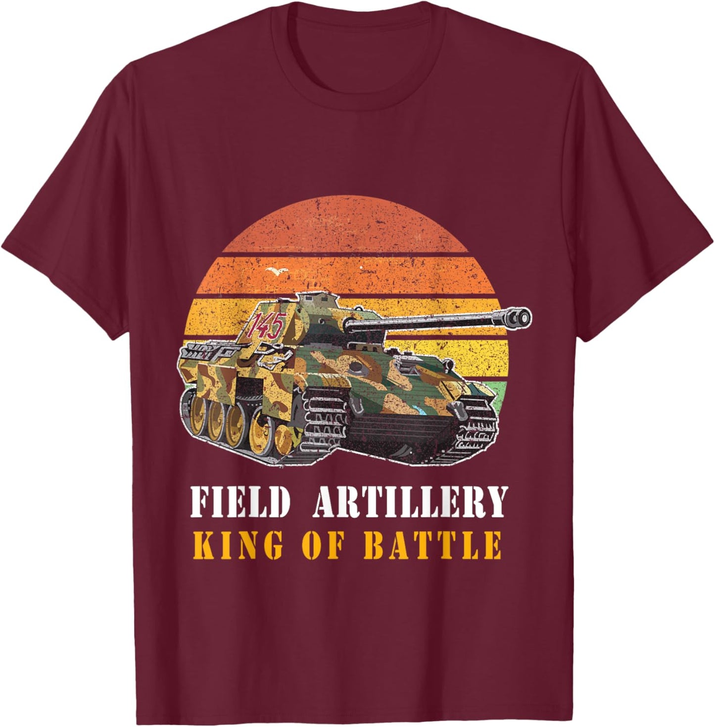 US Army Field Artillery shirt - Artillery king of battle T-Shirt - T-Shirt | Maroon