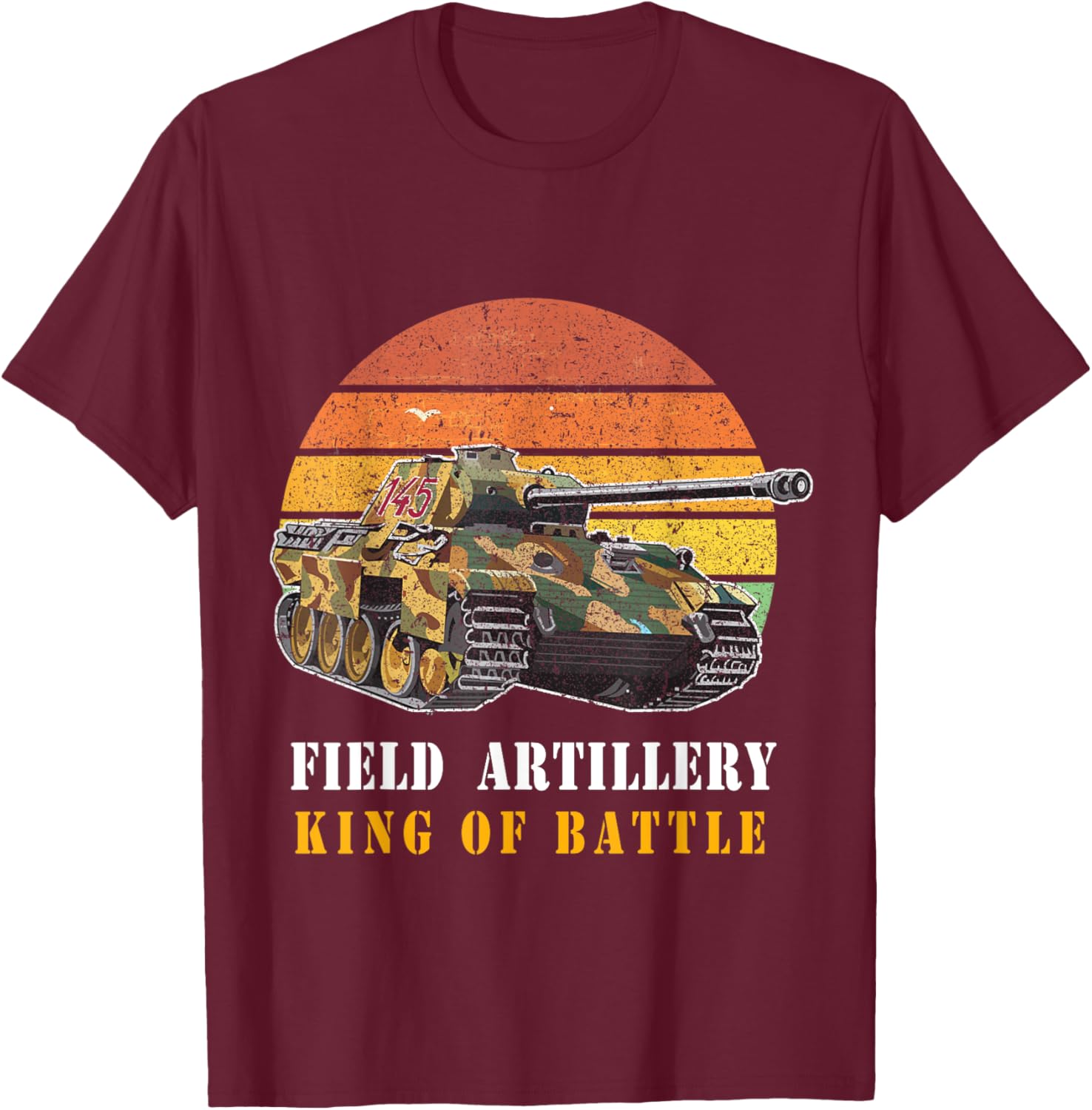 US Army Field Artillery shirt - Artillery king of battle T-Shirt - T-Shirt | Maroon