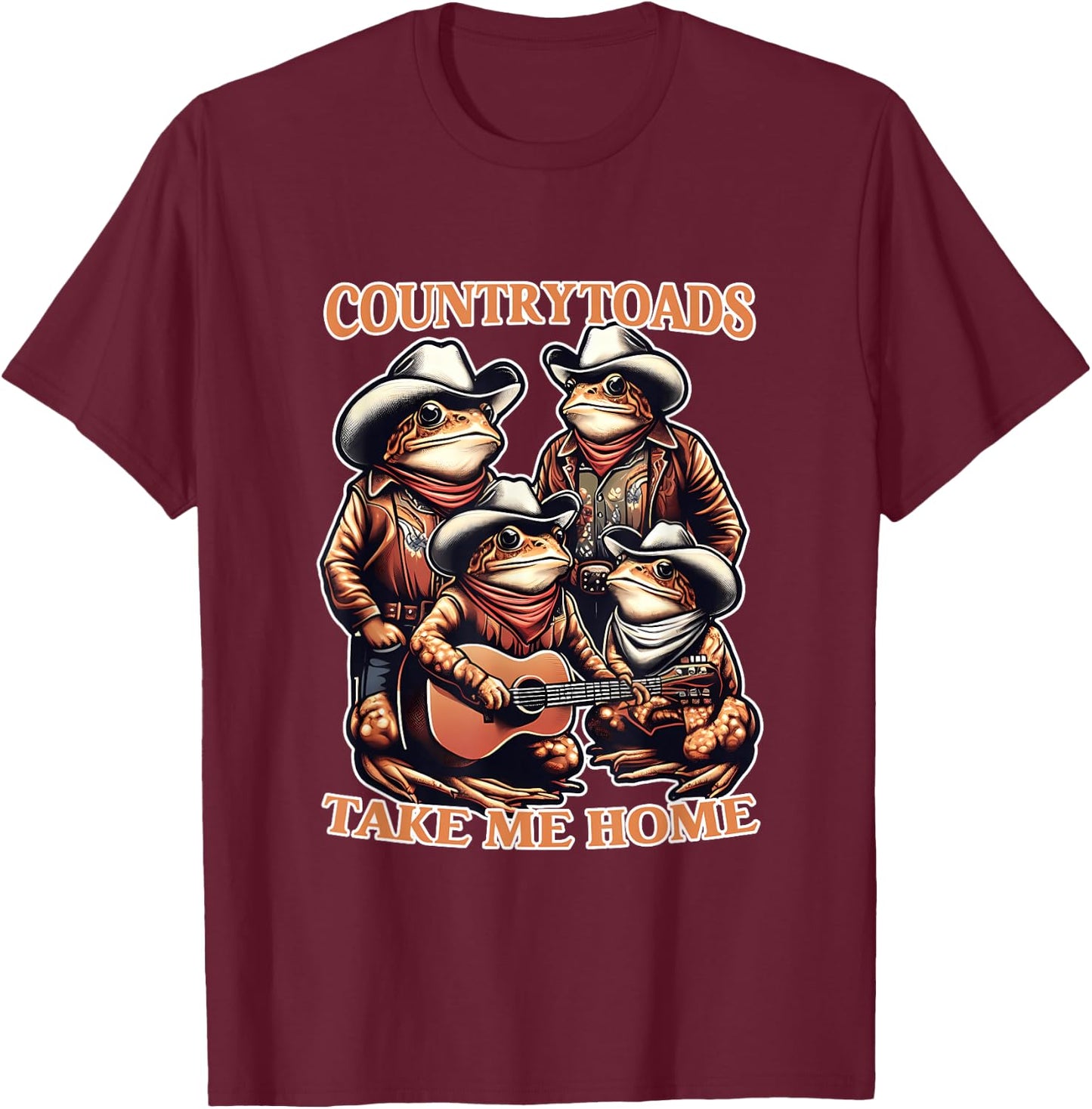 Country Toads Take Me Home Apparelds T-Shirt - T-Shirt | Maroon