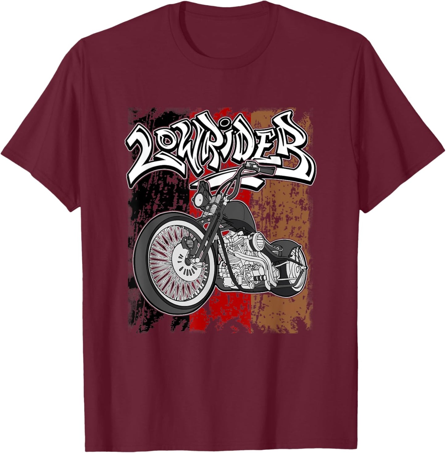 German Flag. Latino Vicla, Cholo Motorcycles, Lowrider T-Shirt - T-Shirt | Maroon