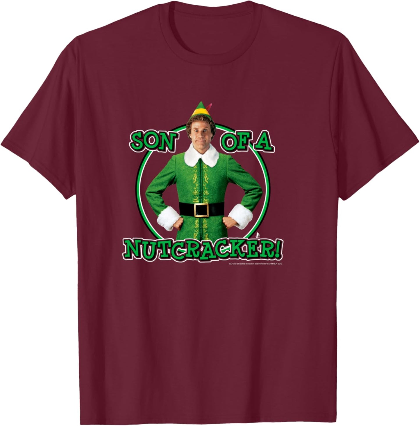 Elf Circle Buddy Son of a Nutcracker Funny Christmas T-Shirt - T-Shirt | Maroon