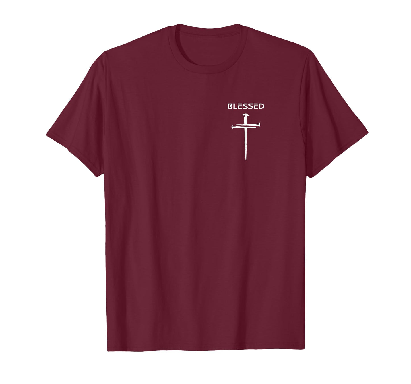 Blessed Christian Minimalist Religious Jesus Nails Cross T-Shirt