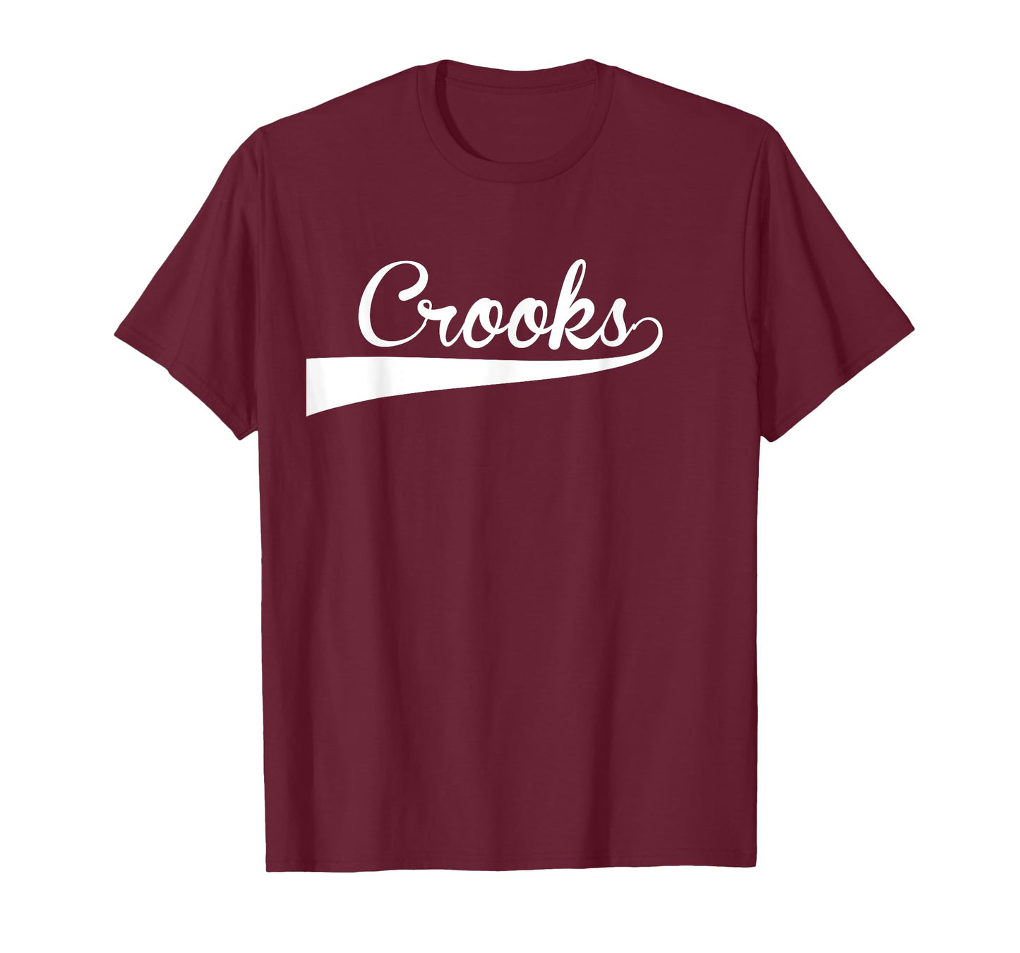 CROOKS Baseball Vintage Retro Font T-Shirt