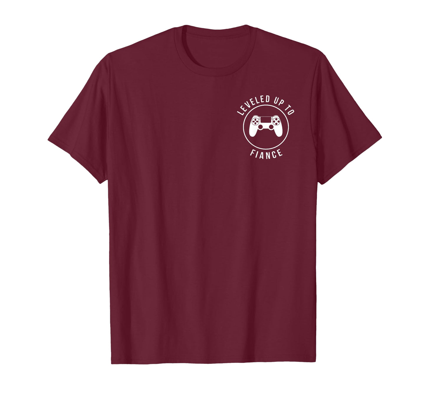 Leveled Up to Fiance Shirt for Men Husband Pocket Design T-Shirt