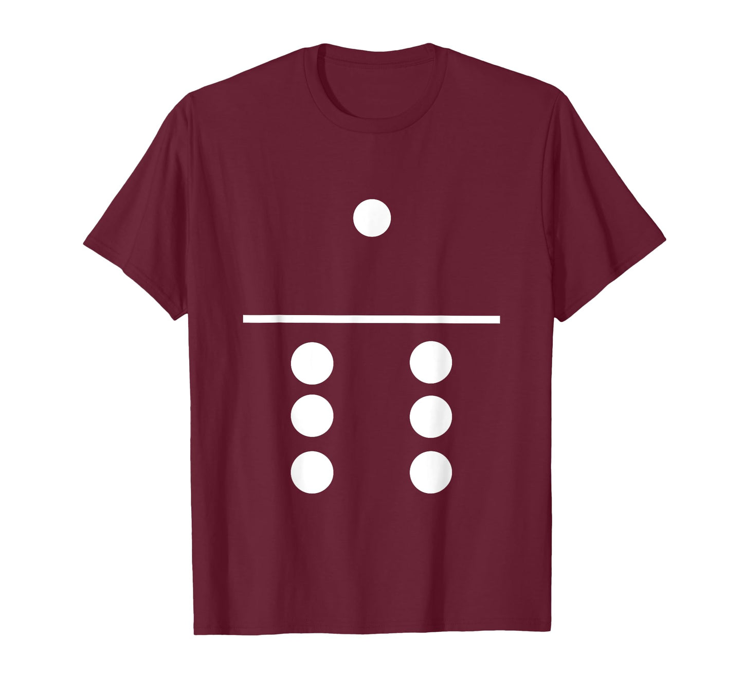 Domino 1 and 6 Matching T-Shirt Halloween Group Costumes 1-6 T-Shirt