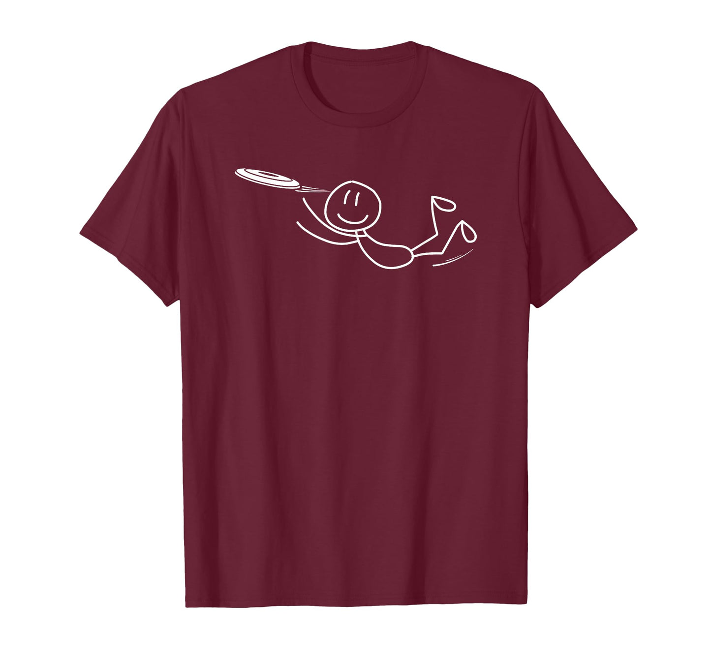 Frisbee Stickman Disc Golf Funny Ultimate Frisbee Game T-Shirt