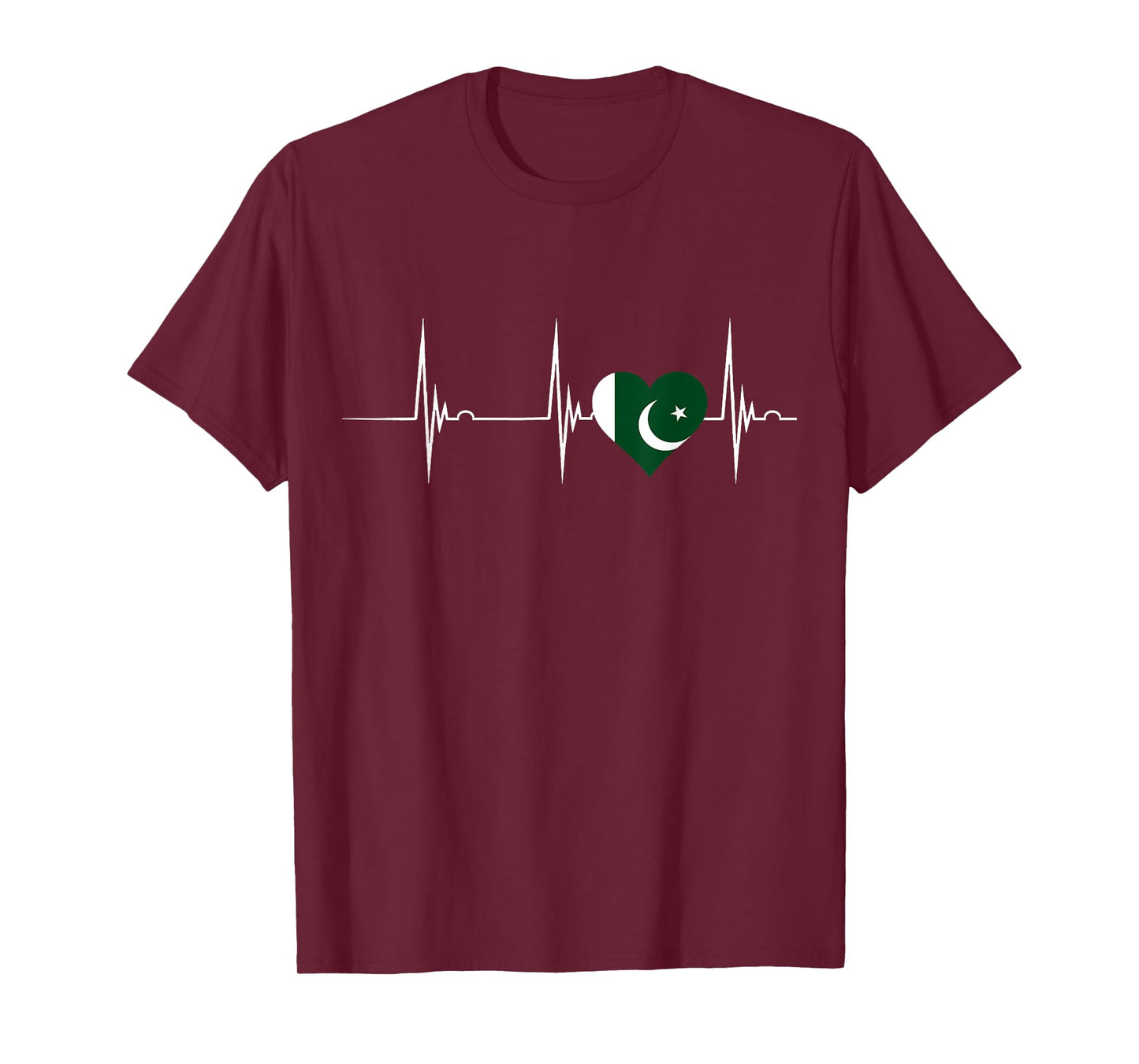 Pakistan Pakistani Flag Heartbeat EKG Pulse Pakistani Pride T-Shirt