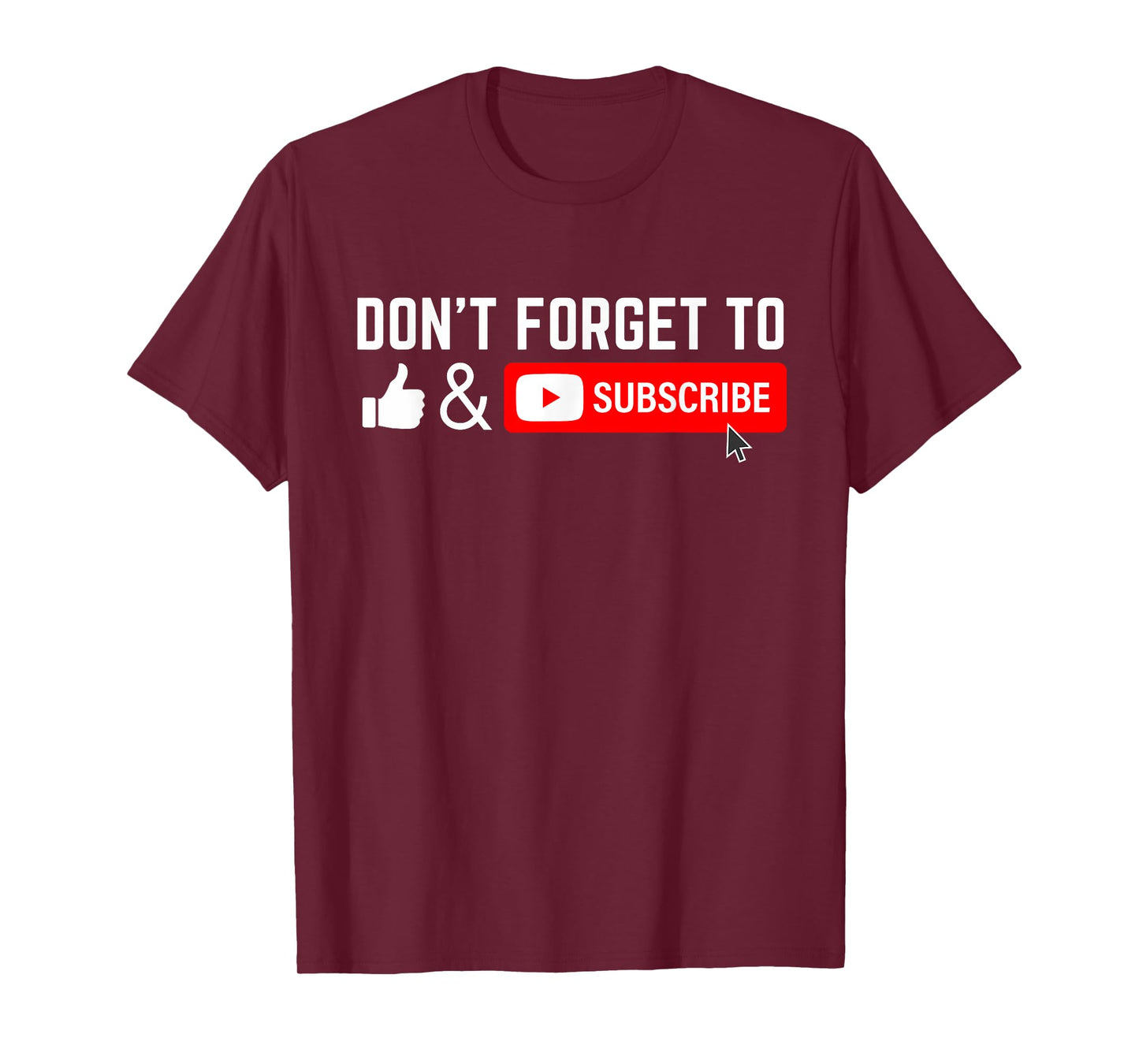 Influencer Vlog Streamer Like & Subscribe Don't forget to like and subscribe to Video Content Creator T-Shirt