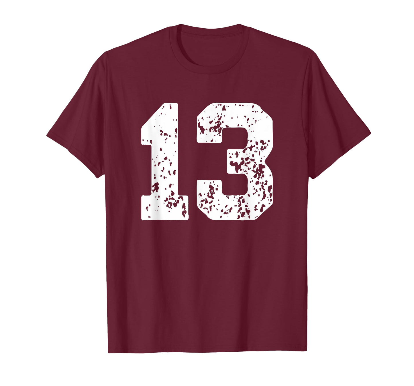 Number 13 White Best Classic College Style Birthday Funny T-Shirt