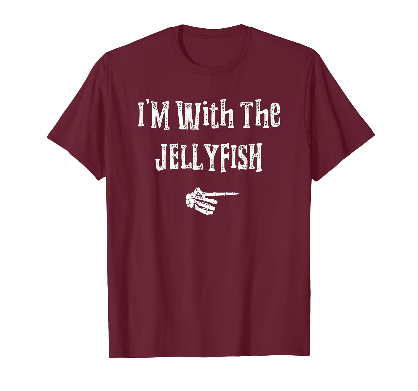 I'm With Jellyfish Halloween Costume Funny Couples Matching T-Shirt