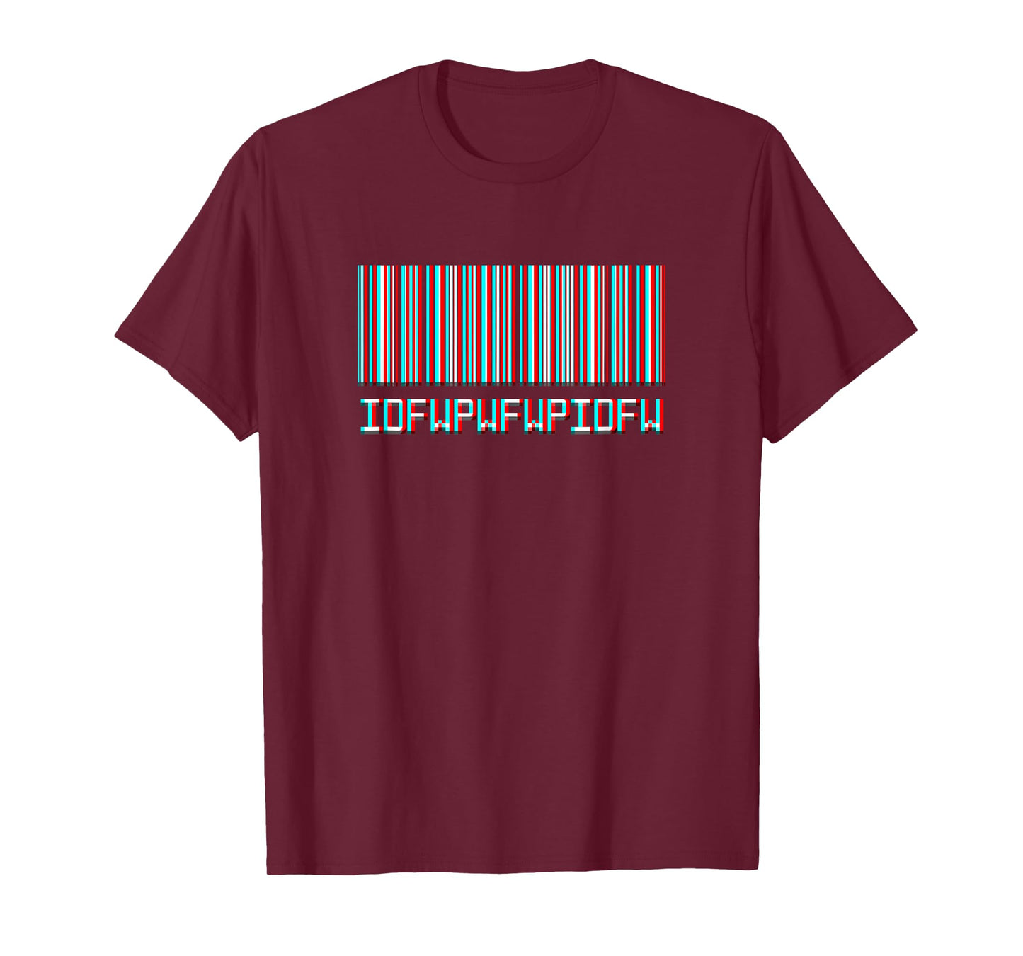 IDFWPWFWPIDFW Hidden Meaning Modern Stereoscopic Glitch T-Shirt