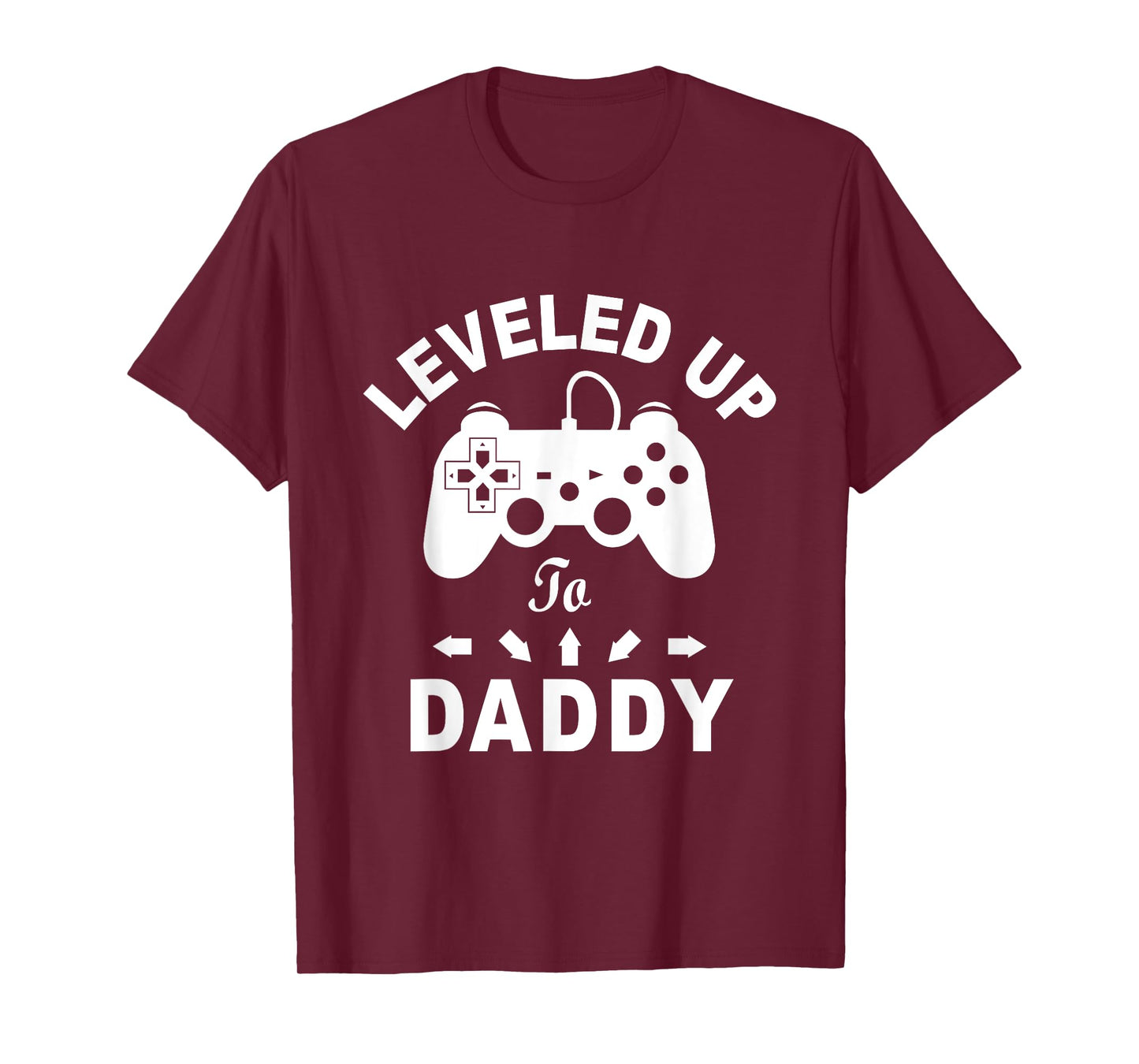 A And E Creative Men's Black Gamer Leveled Up To Daddy Video Game Dad T-Shirt