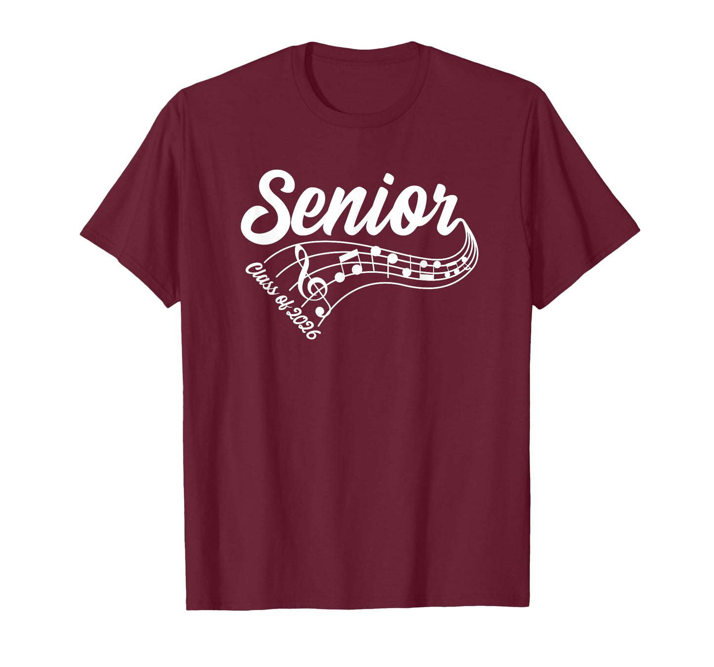 2026 Senior Choir Band Orchestra Class of 2026 Music Notes T-Shirt