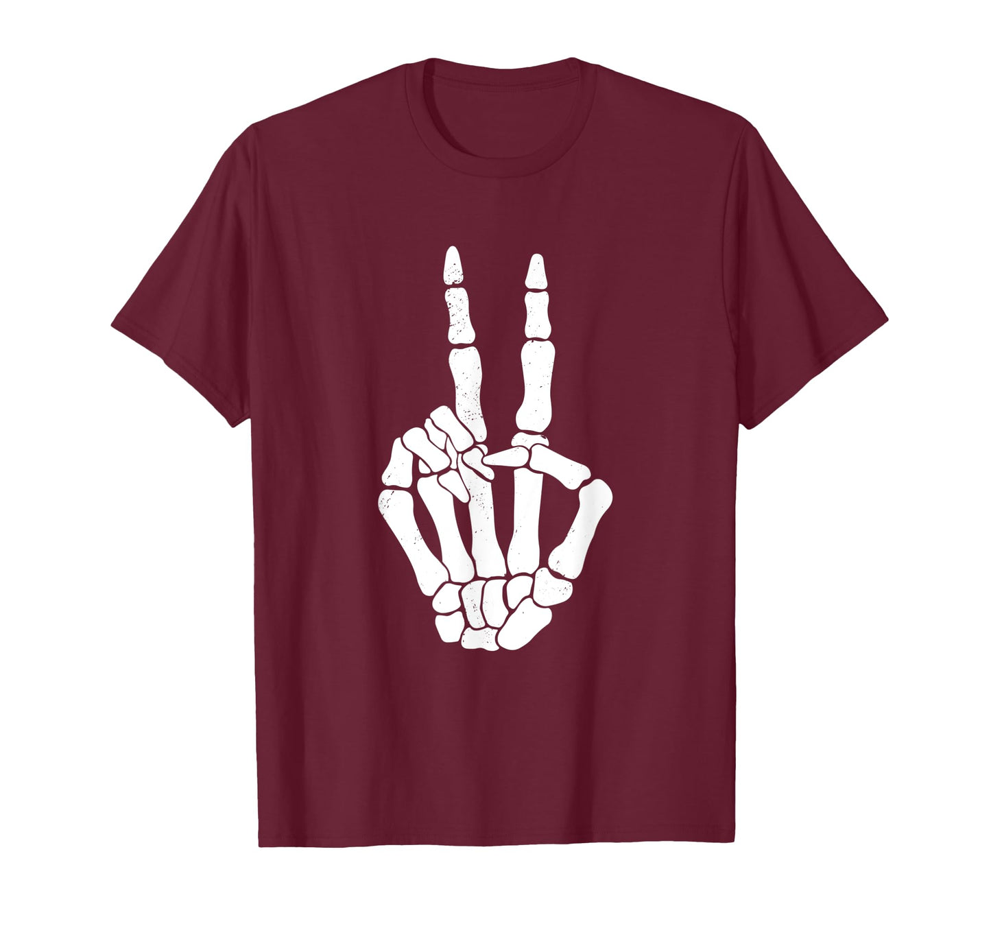 Skeleton Peace Sign Skeleton Halloween Creatures Love T-Shirt