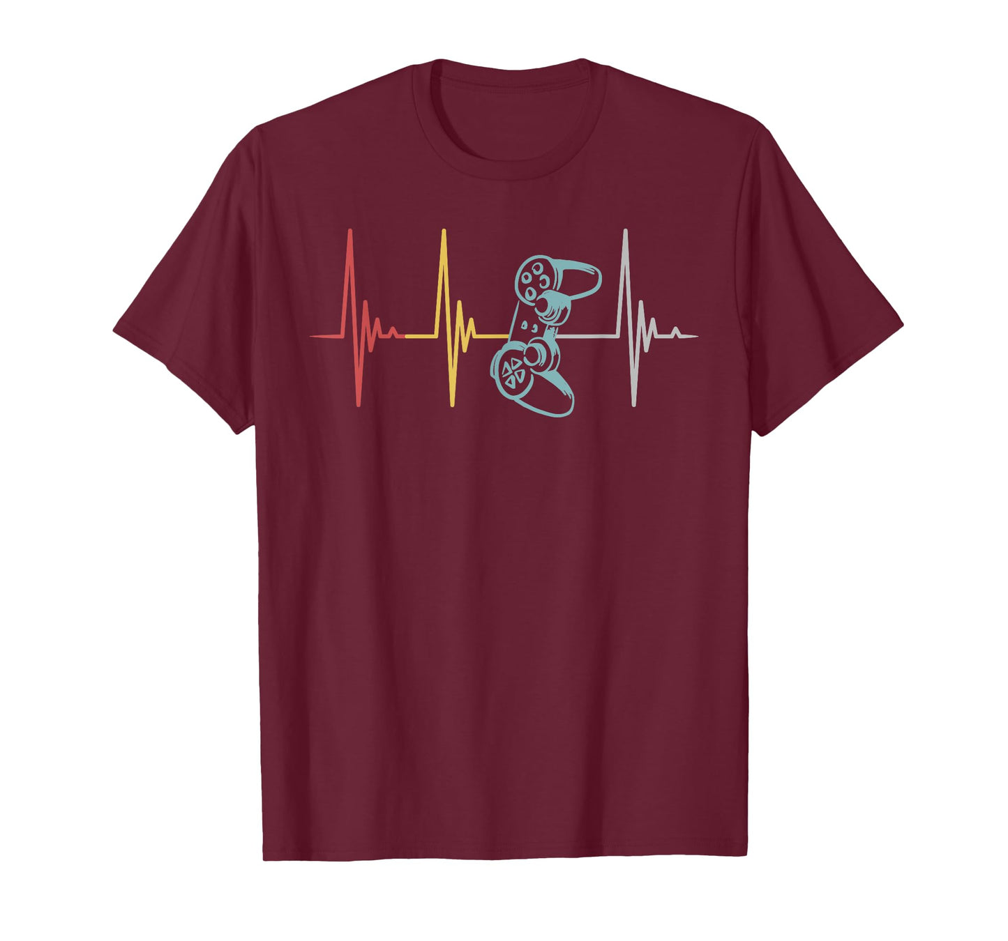 Gamer Heartbeat Controller For Nerd Multiplayer Gaming T-Shirt