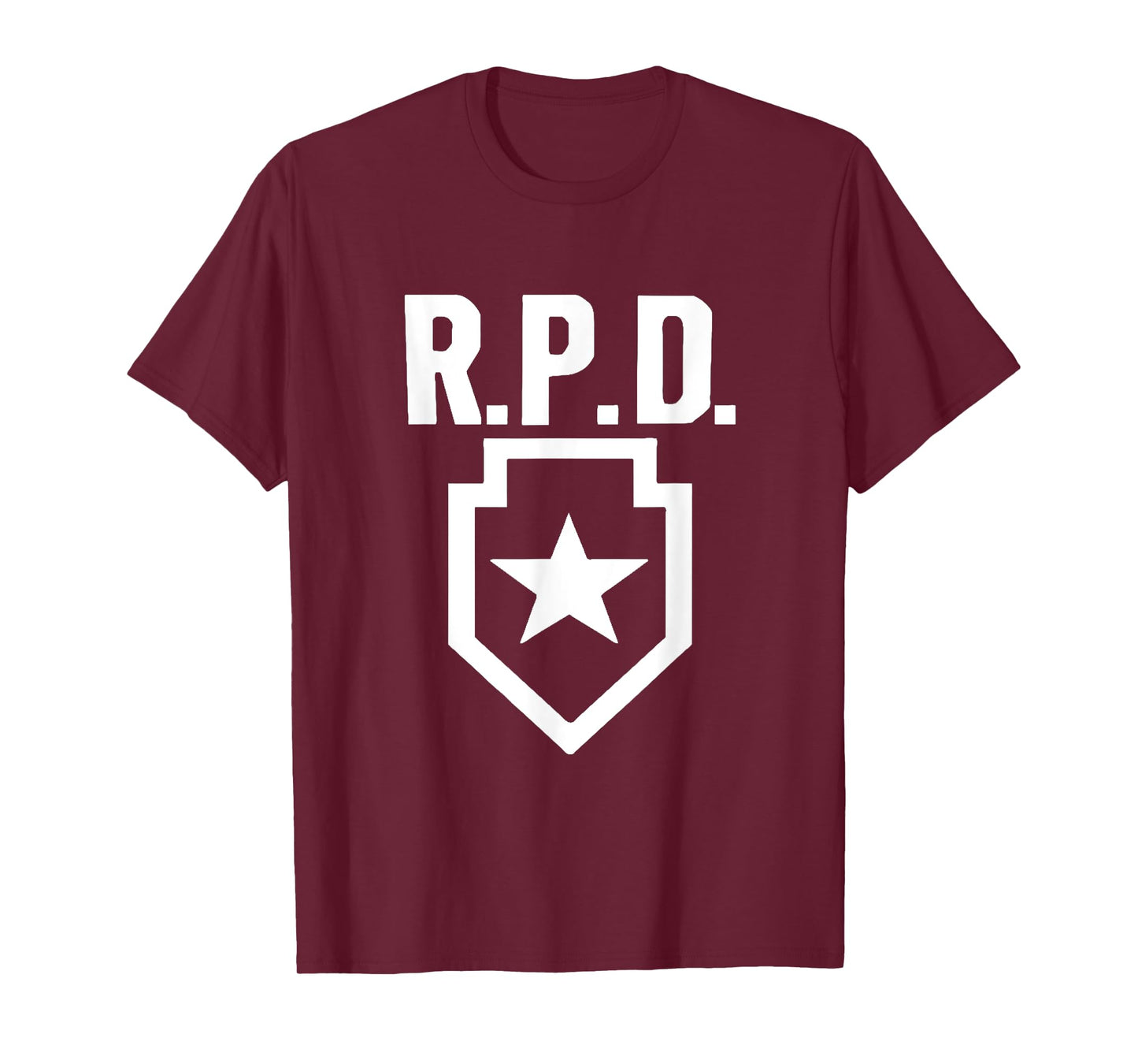 Classic Videogame T-Shirts Racoon City RPD Logo T-Shirt, Small, Black