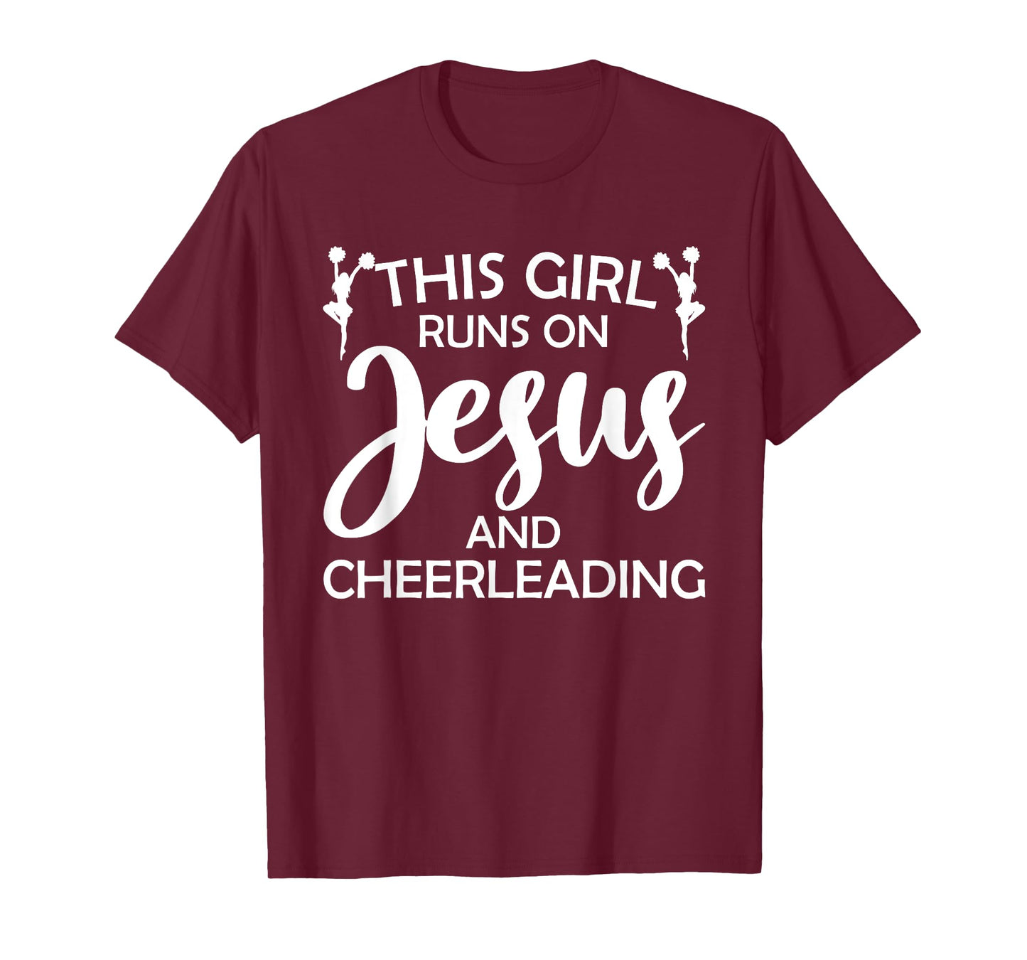 Cool Cheerleader Art For Women Girl Cheerleading Jesus Cheer T-Shirt