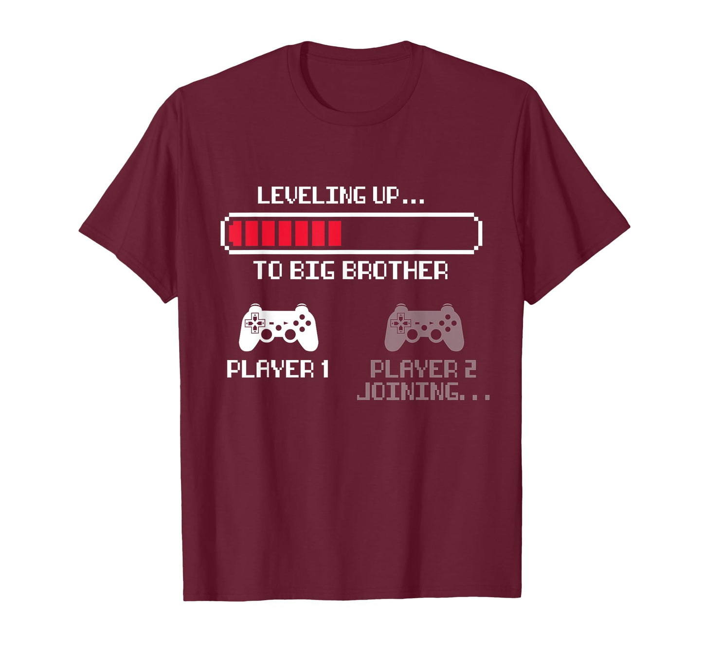 Leveling Up to Big Brother 2024 for Boys Men Vintage Gaming T-Shirt