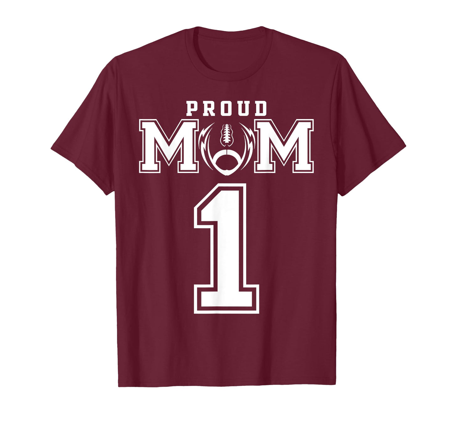 Custom Proud Football Mom Number 1 Personalized For Women T-Shirt