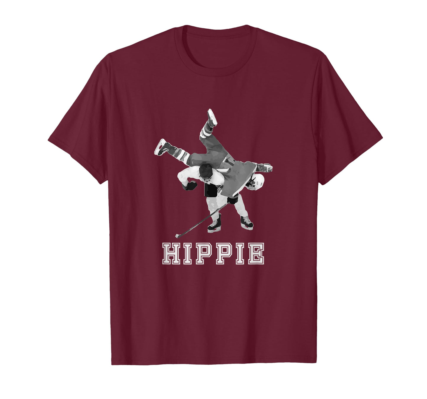 Hippie Hip Check T-shirt Hockey Tee T-Shirt