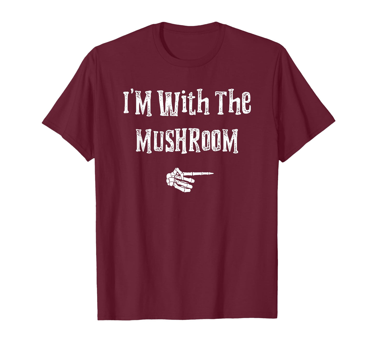 I'm With Mushroom Halloween Costume Funny Couples Matching T-Shirt