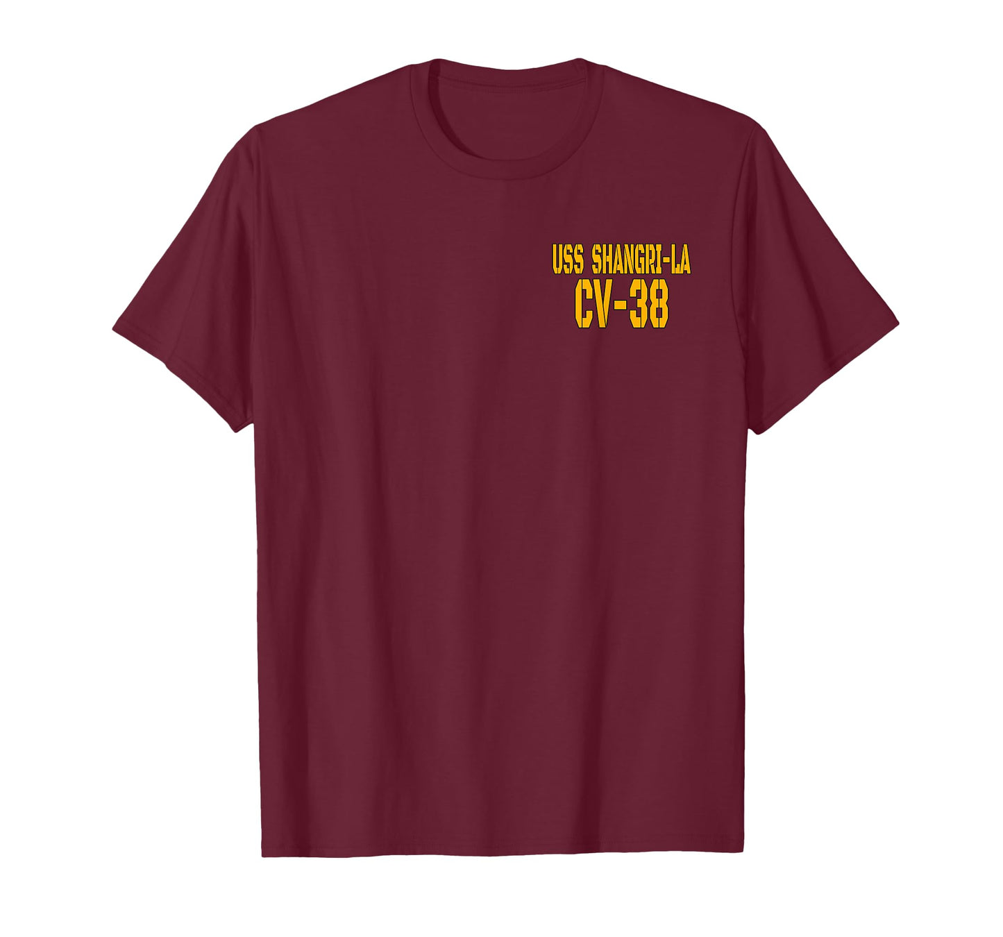 USS Shangri-La CV-38 Aircraft Carrier Veteran Day Front&Back T-Shirt