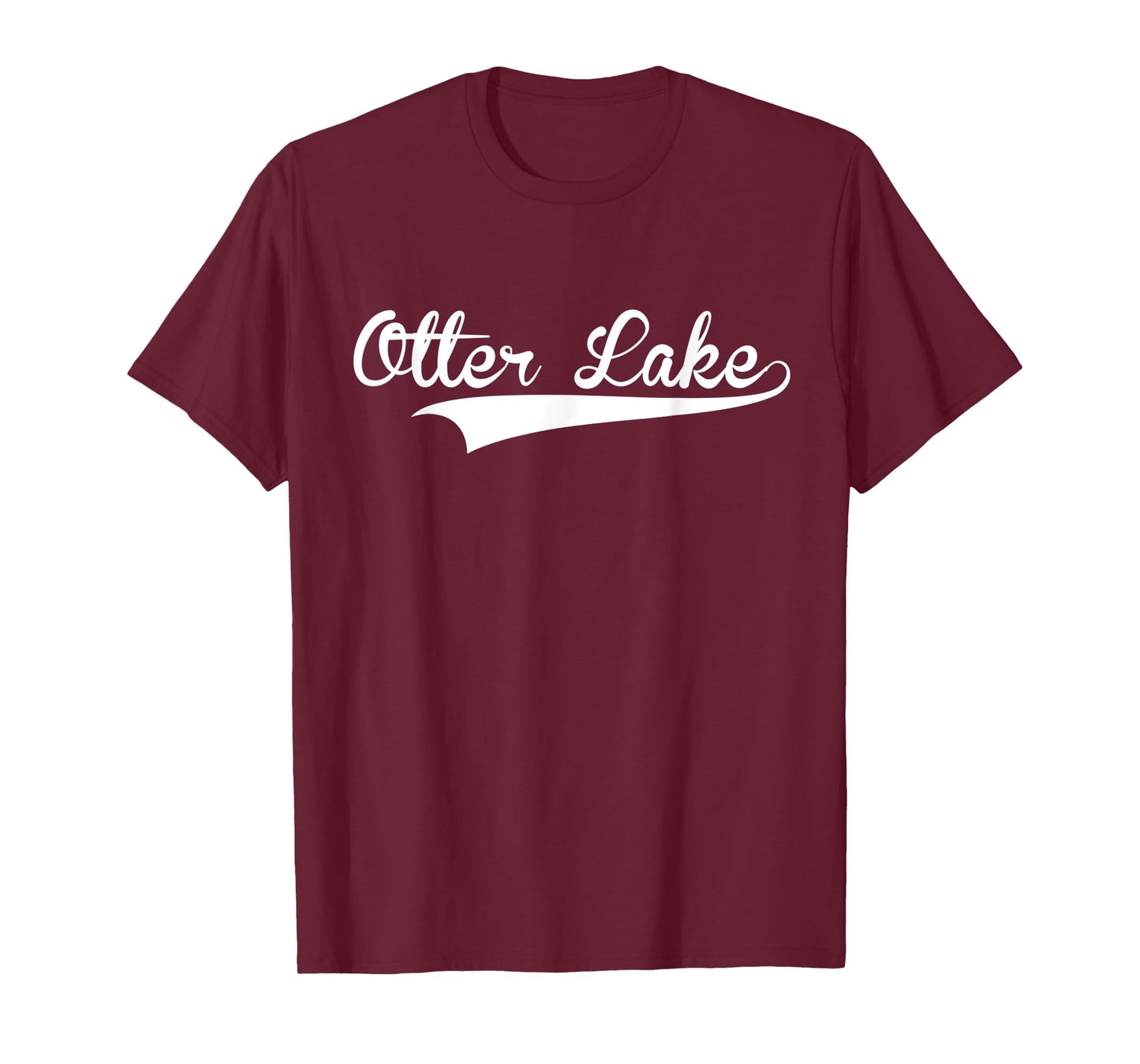 OTTER LAKE Baseball Vintage Retro Font T-Shirt