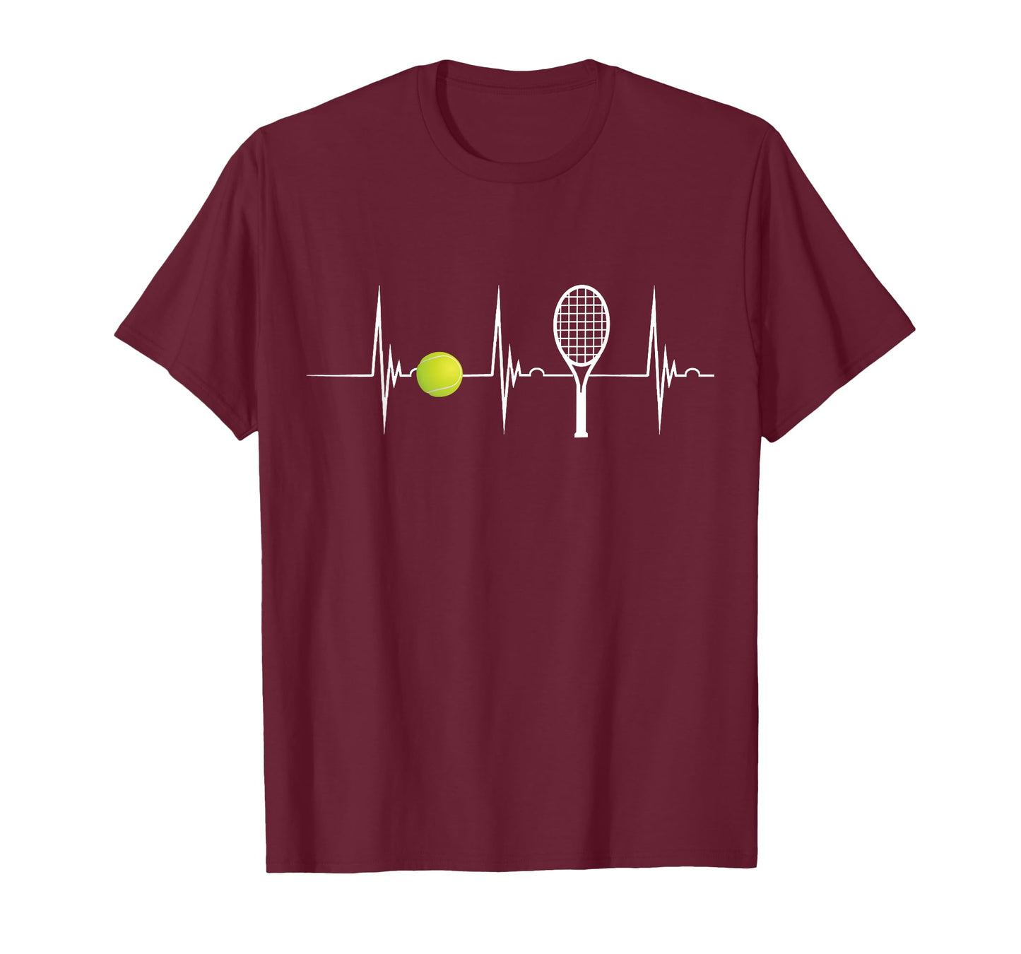 Tennis Lover Tennis Heartbeat EKG Pulse Racket Sport T-Shirt