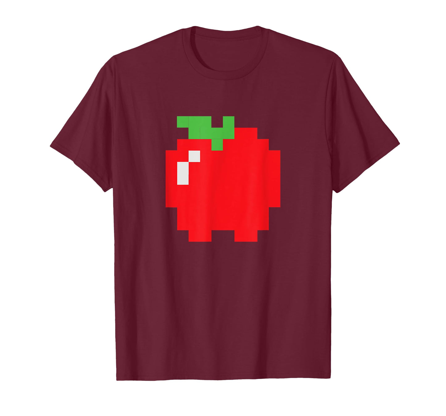 Pixel Apple 80s Video Game Halloween Group Costume T-Shirt