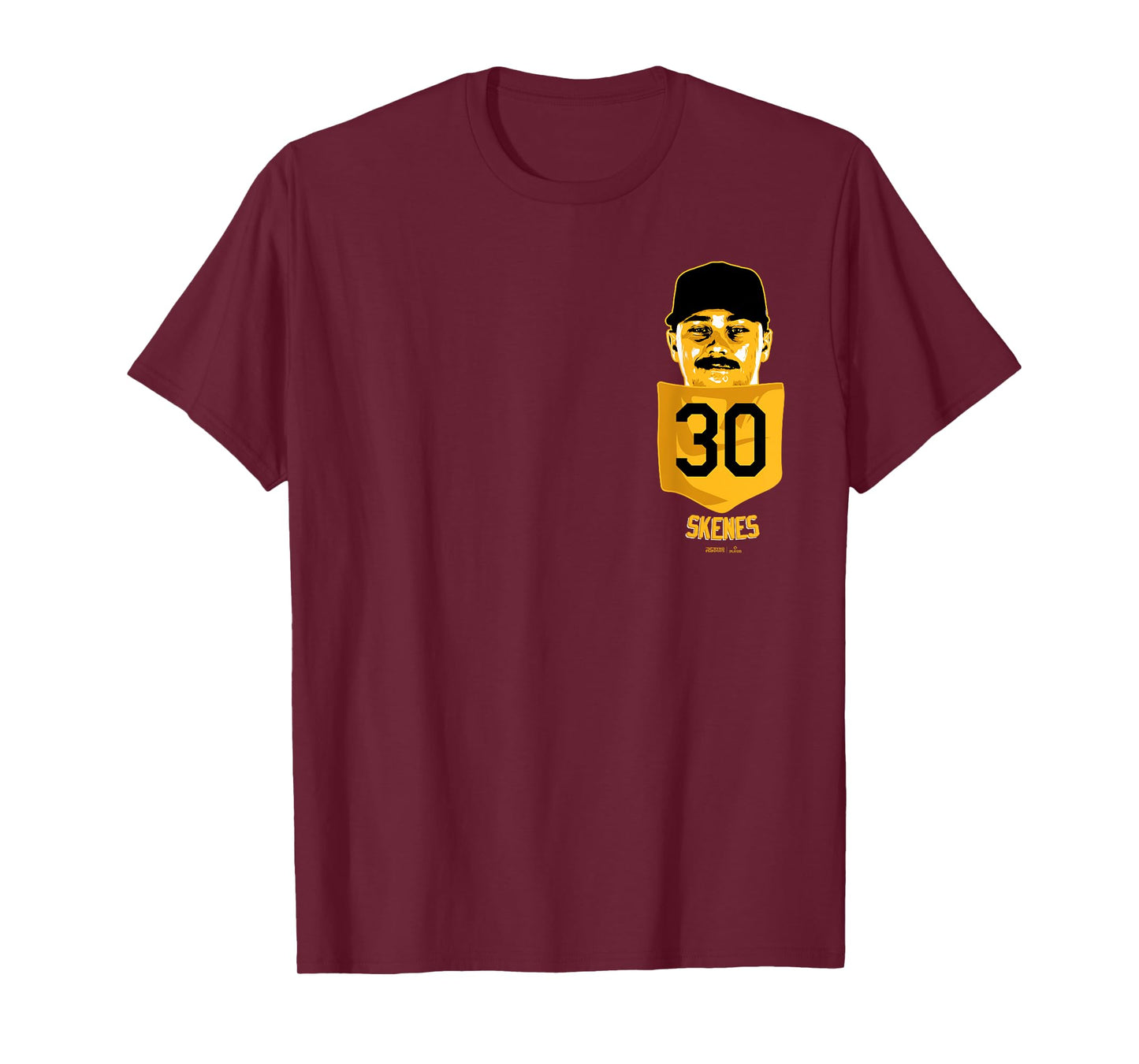 Paul Skenes Pittsburgh Baseball Pocket Tee MLBPA T-Shirt