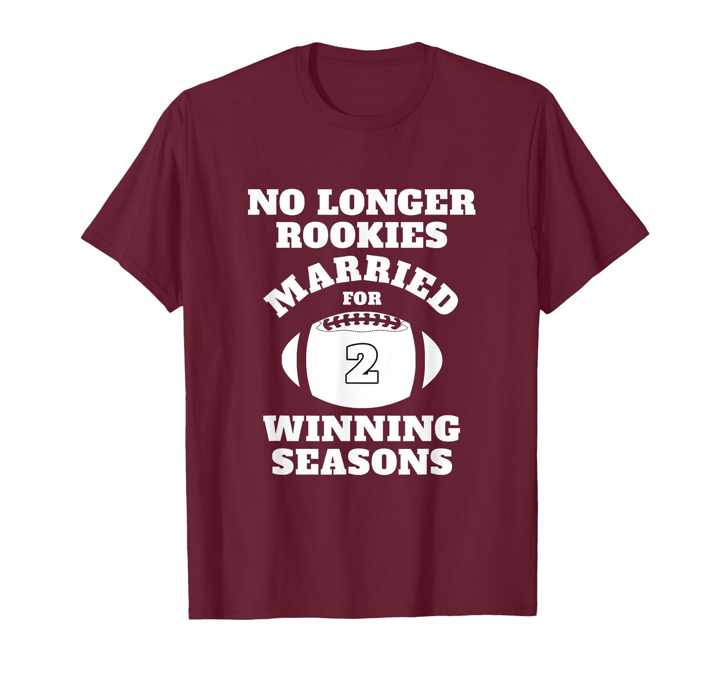 2nd Wedding Anniversary Gift Football Him Husband Her Shirt T-Shirt