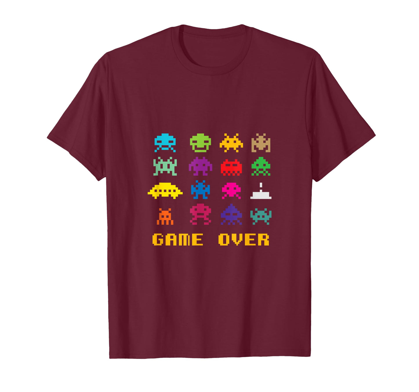 "Game Over" retro alien invaders tshirt 80s 8-bit video game T-Shirt