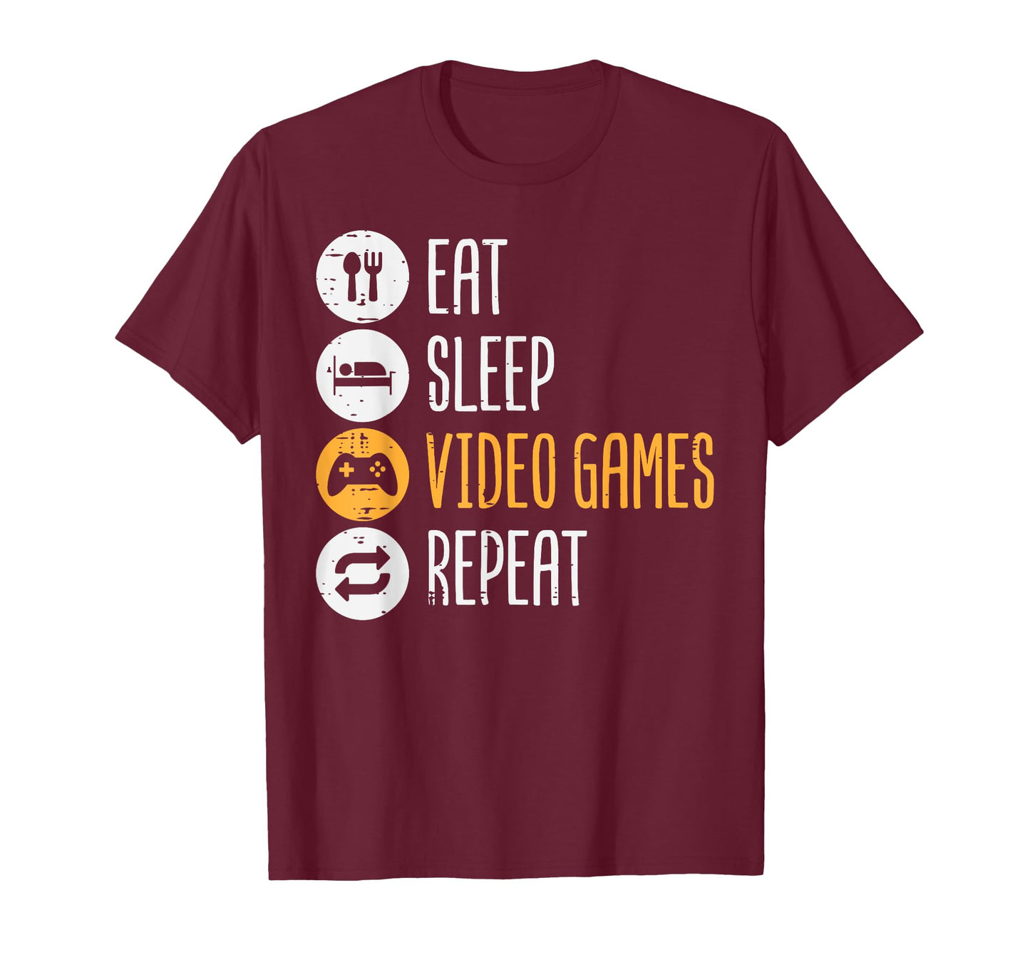 Eat Sleep Video Games Repeat Gaming Gamer Men Boys Kids Teen T-Shirt