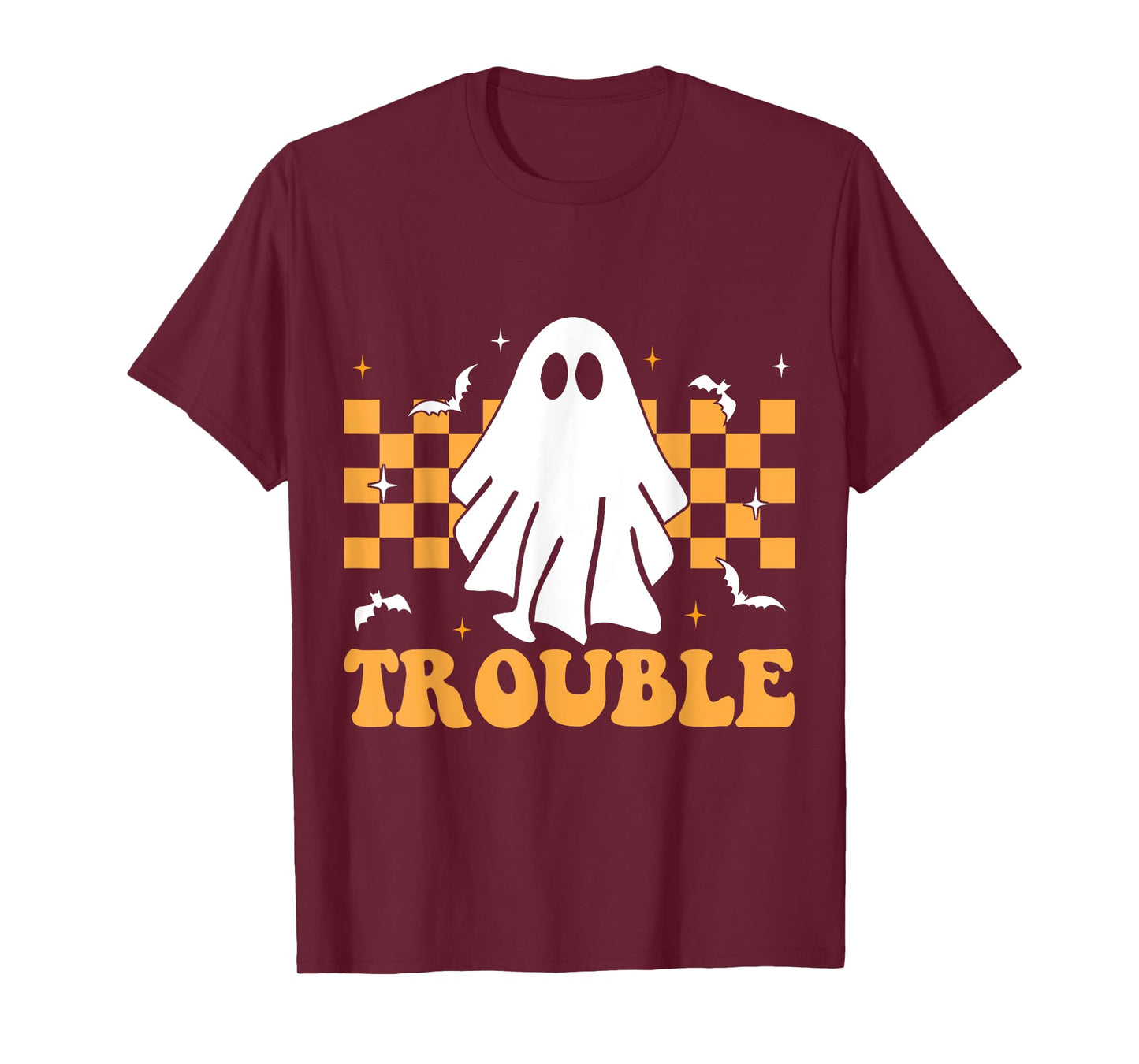 Where I Go Trouble Follows Matching Halloween Pajama Couples T-Shirt