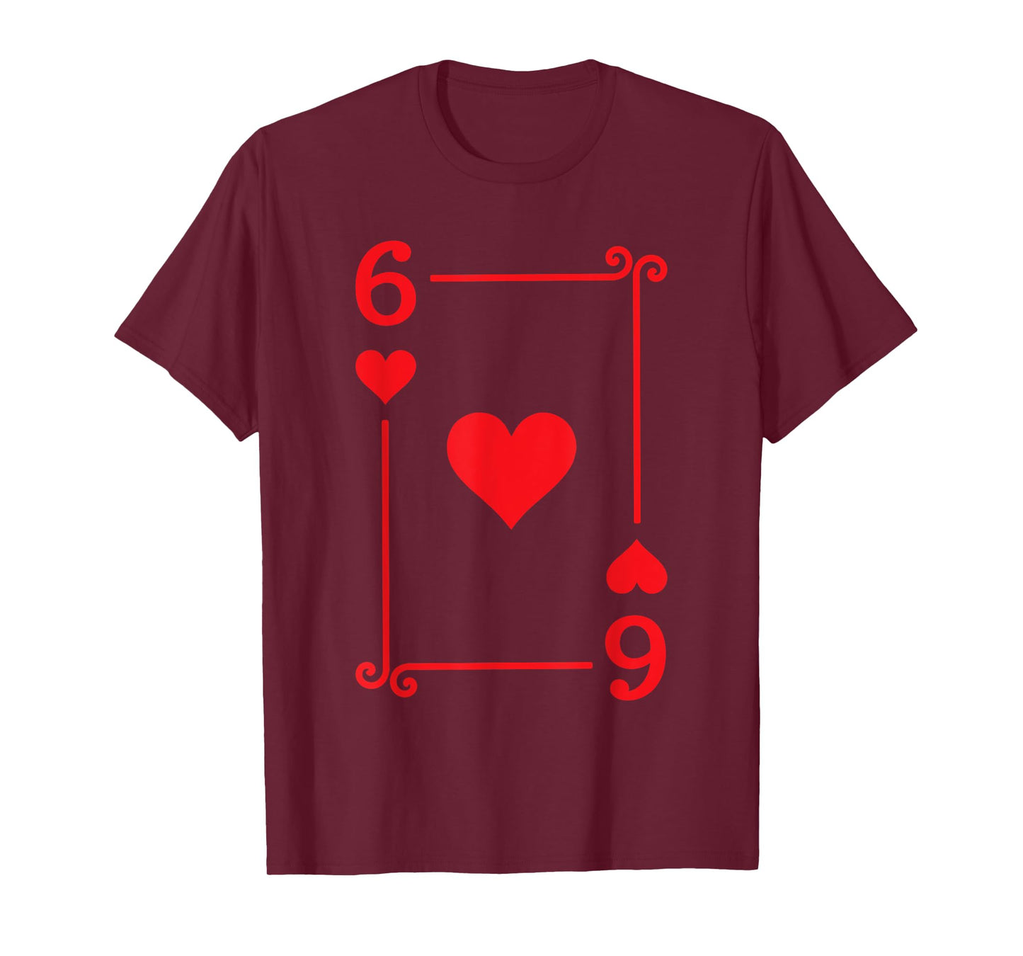Playing Cards Costume - 6 Hearts Card - Six Card T-Shirt