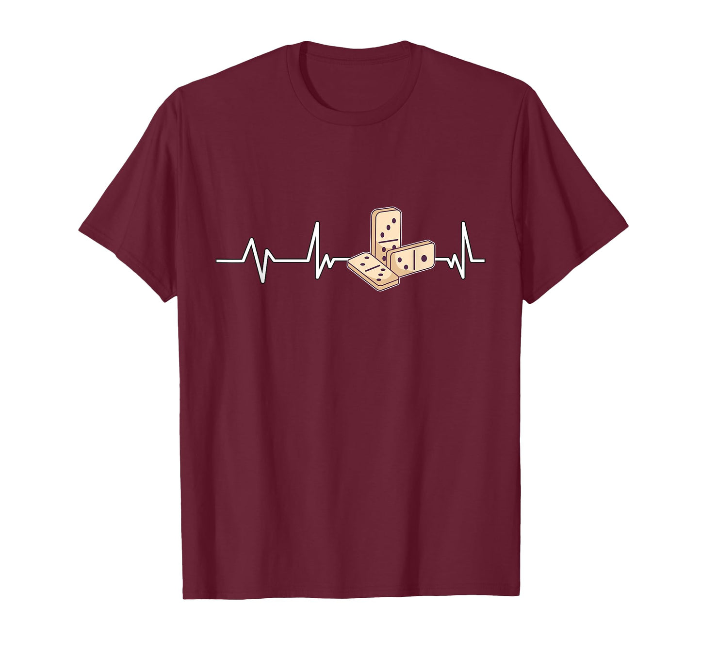 Dominoes Heartbeat Dominoes Gift Dominoes T-Shirt