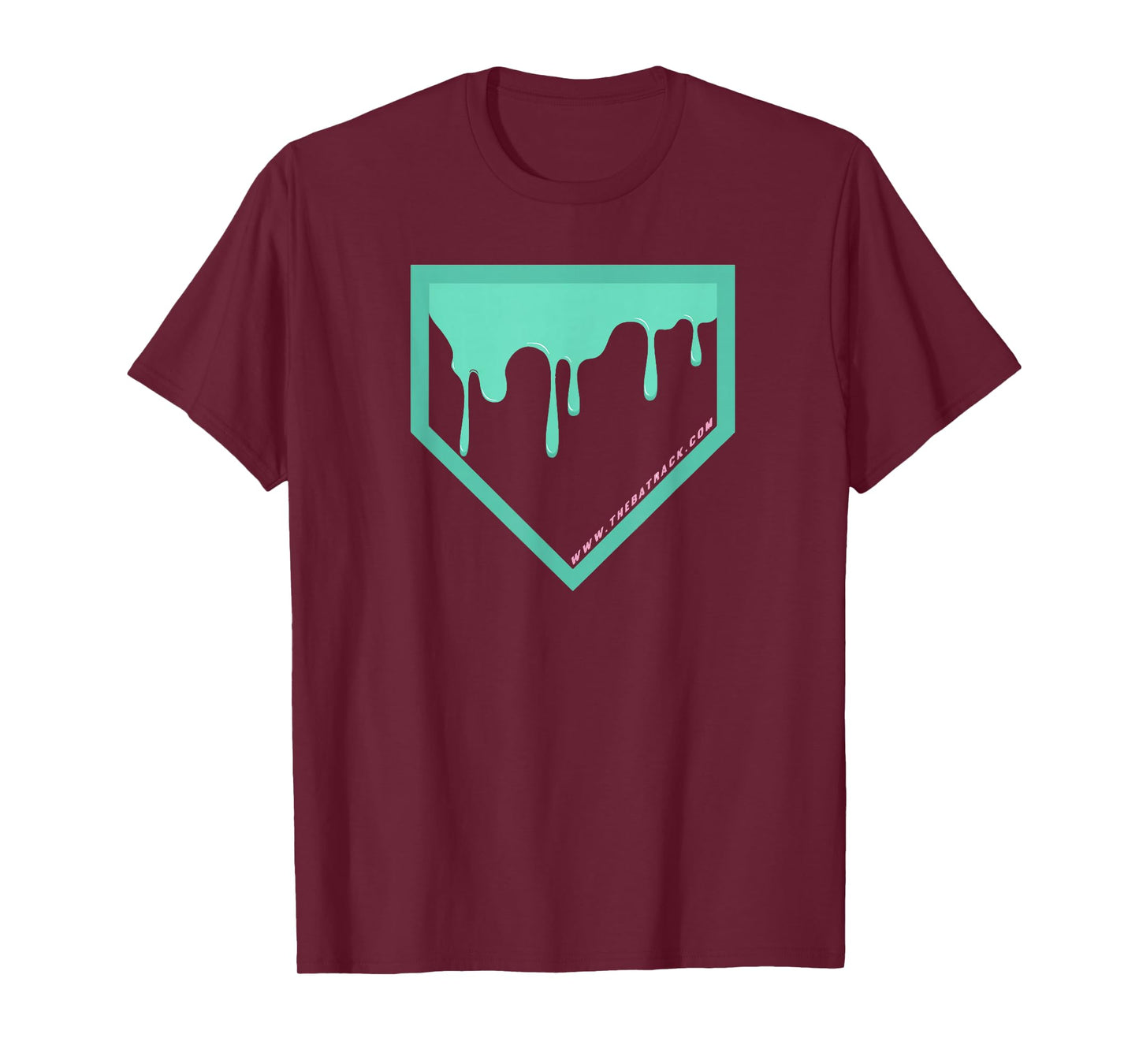Baseball Home Plate Drip 2 Mint T-Shirt