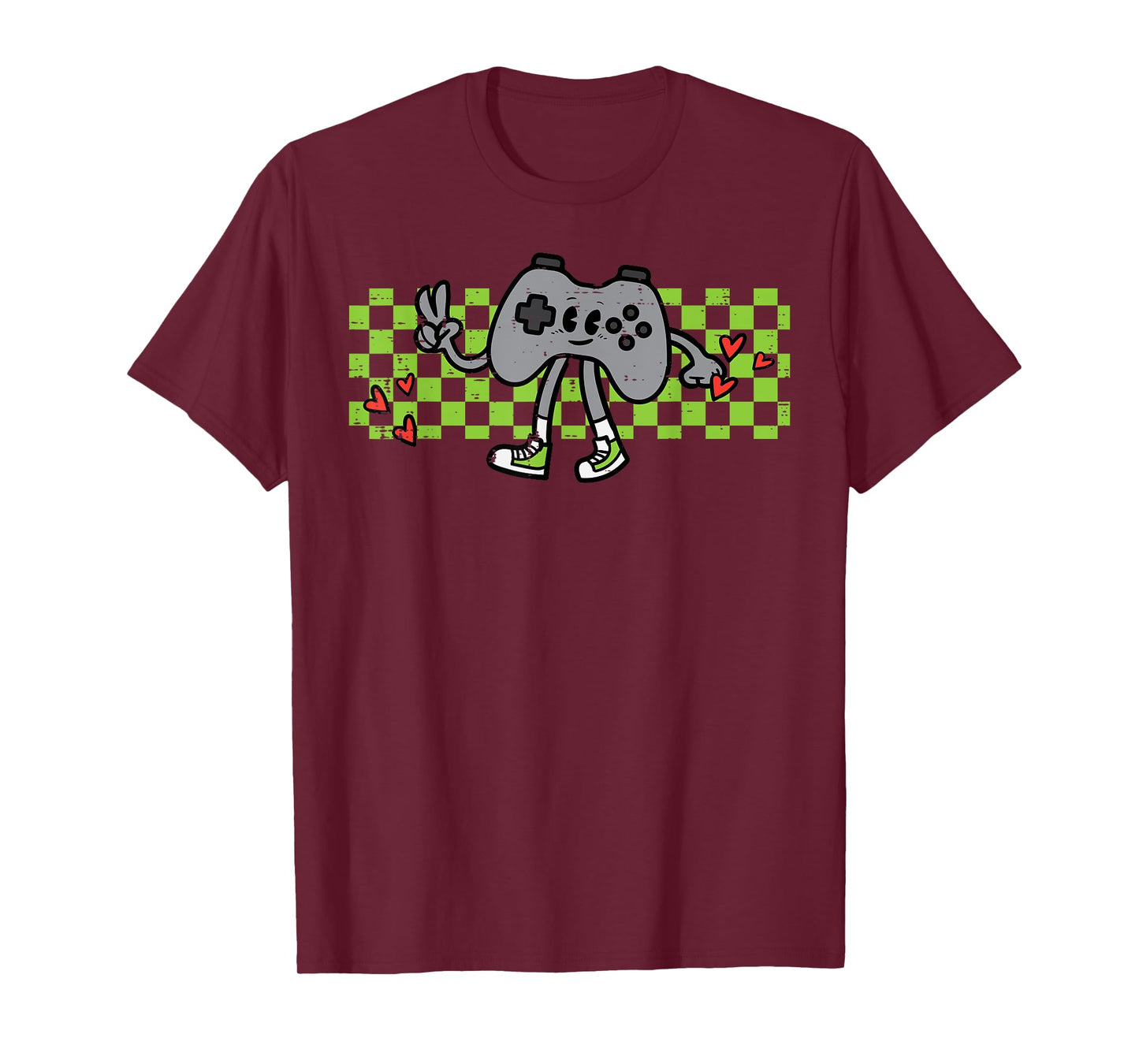 Gamer Controller Peace Retro Gaming Groovy Men Boys Kids T-Shirt