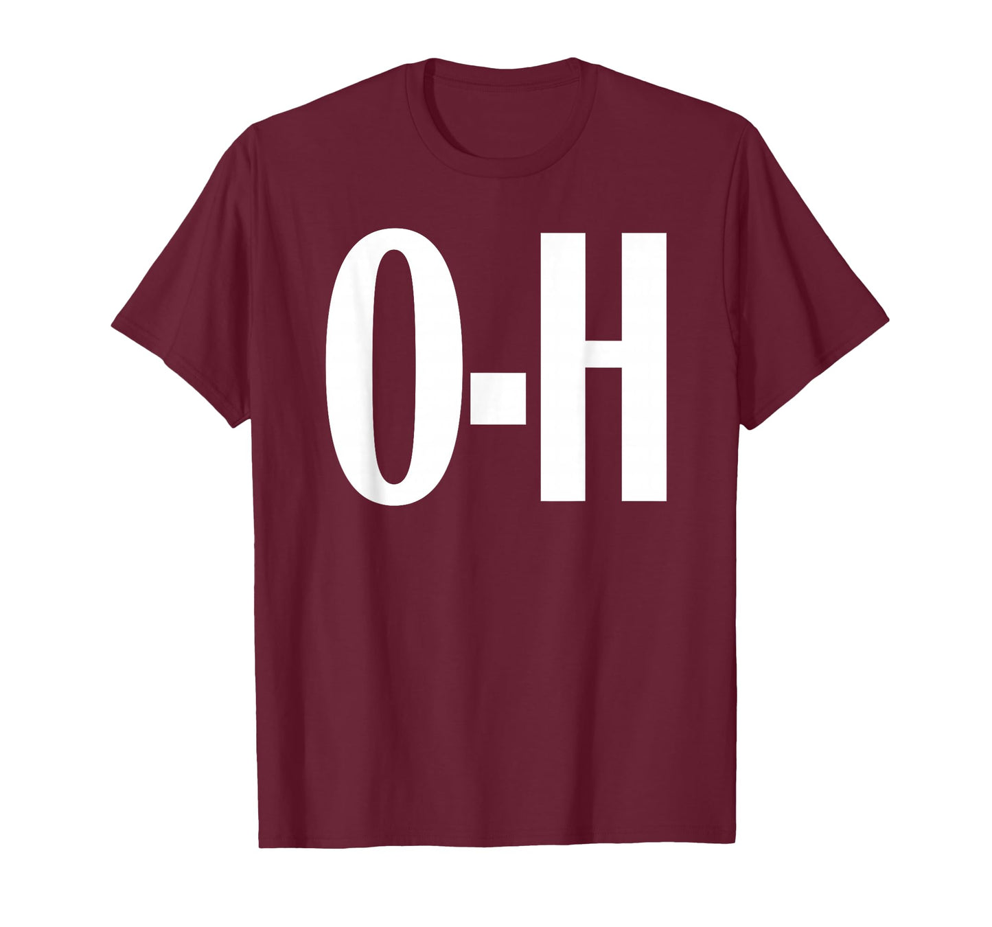 O-H Couples Matching Ohio Sports Football Funny Fun T-shirt T-Shirt