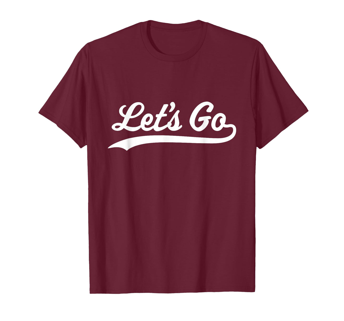 Funny Sports Gifts Let's Go T-Shirt - Unisex Adults - Black - Small - Short Sleeve - Crew Neck - Classic Fit - Modern Casual - Sports Fans, General Audience