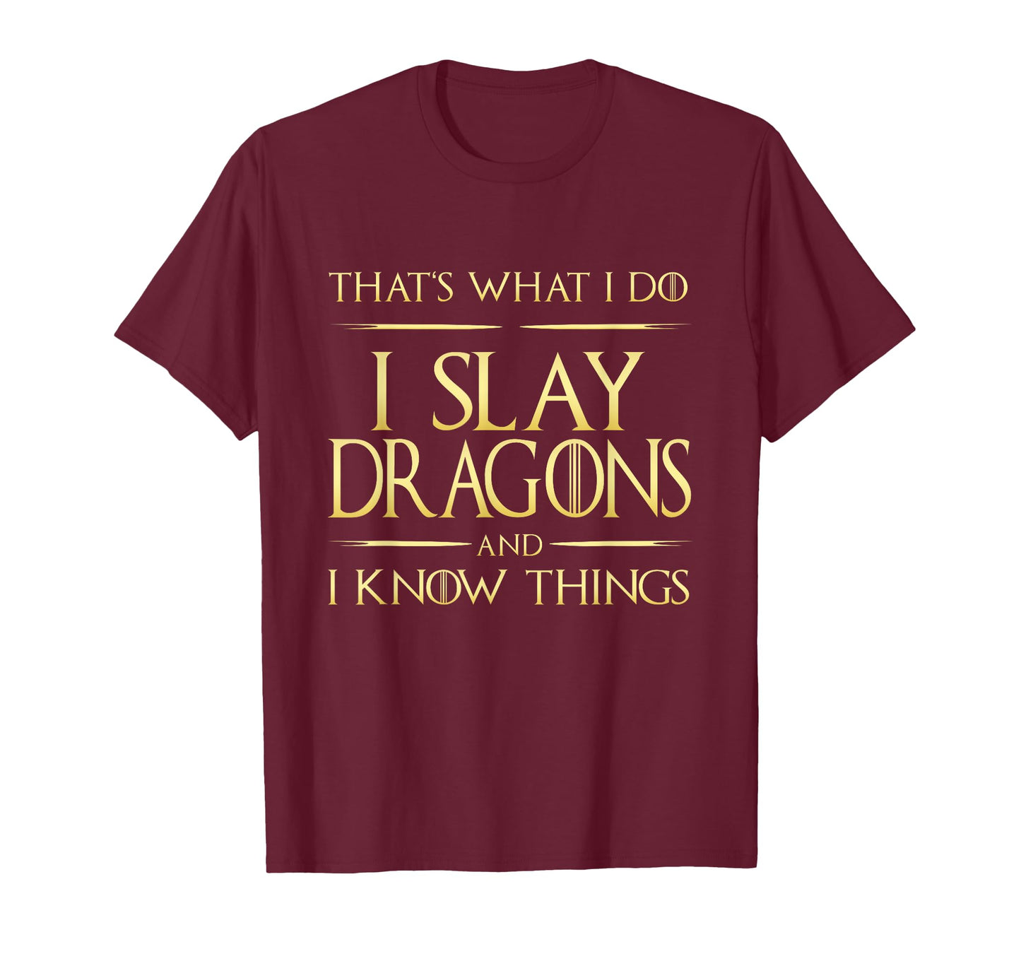 I Slay Dragons And I Know Things Dragonslayer T-Shirt