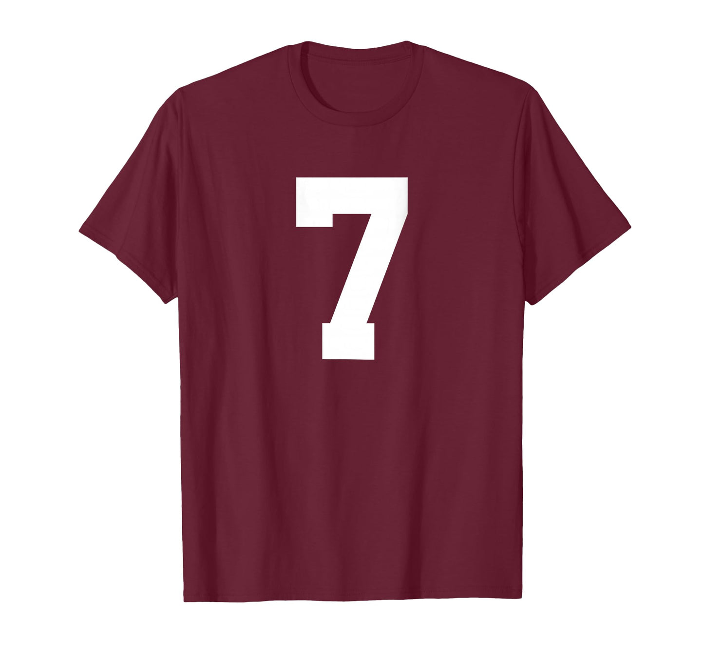 Number 7 (on Back) Sports Team Jersey Number T-Shirt